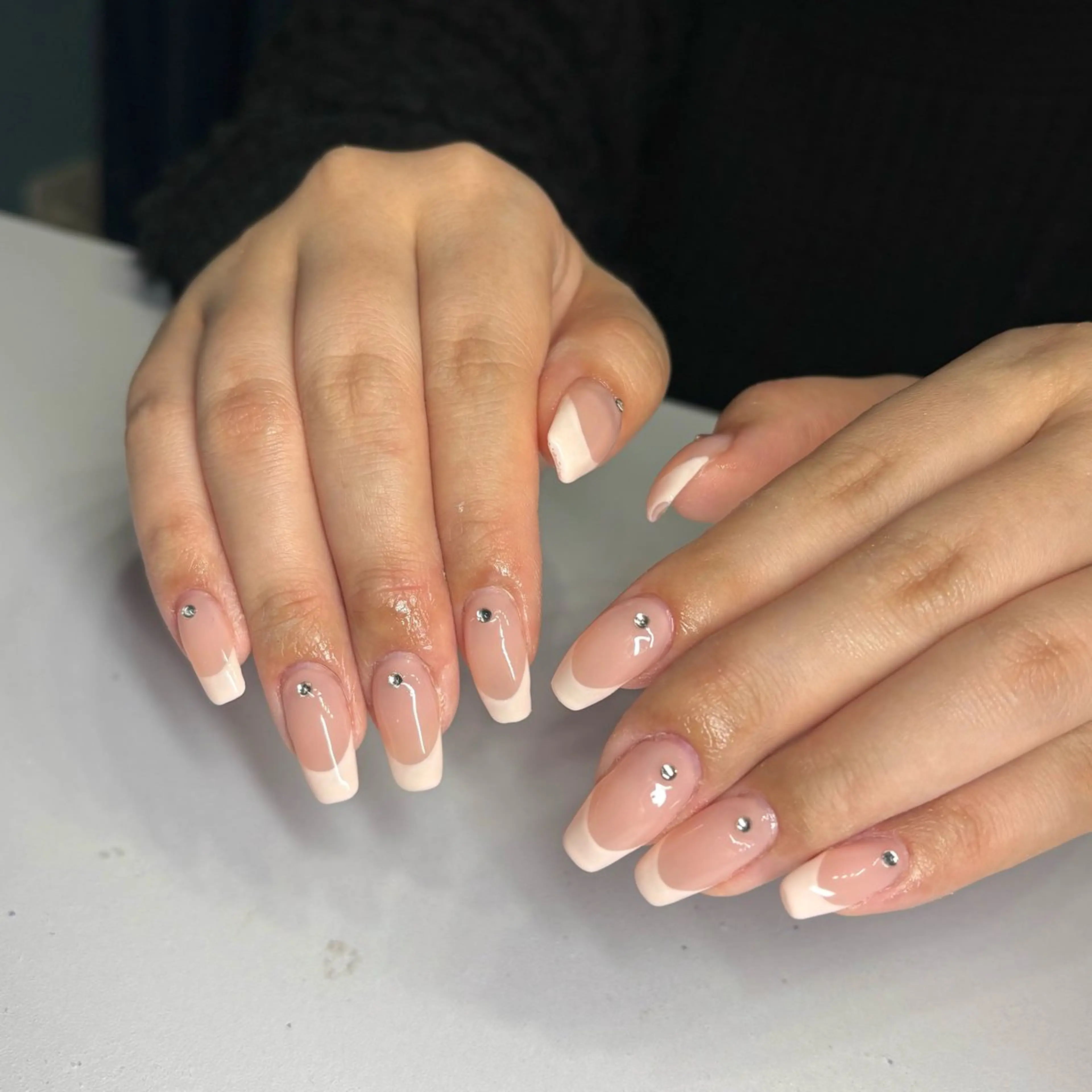 ネイル フレンチネイル ピンク ホワイト IROHA NAIL 長谷川唯惺のネイルデザイン