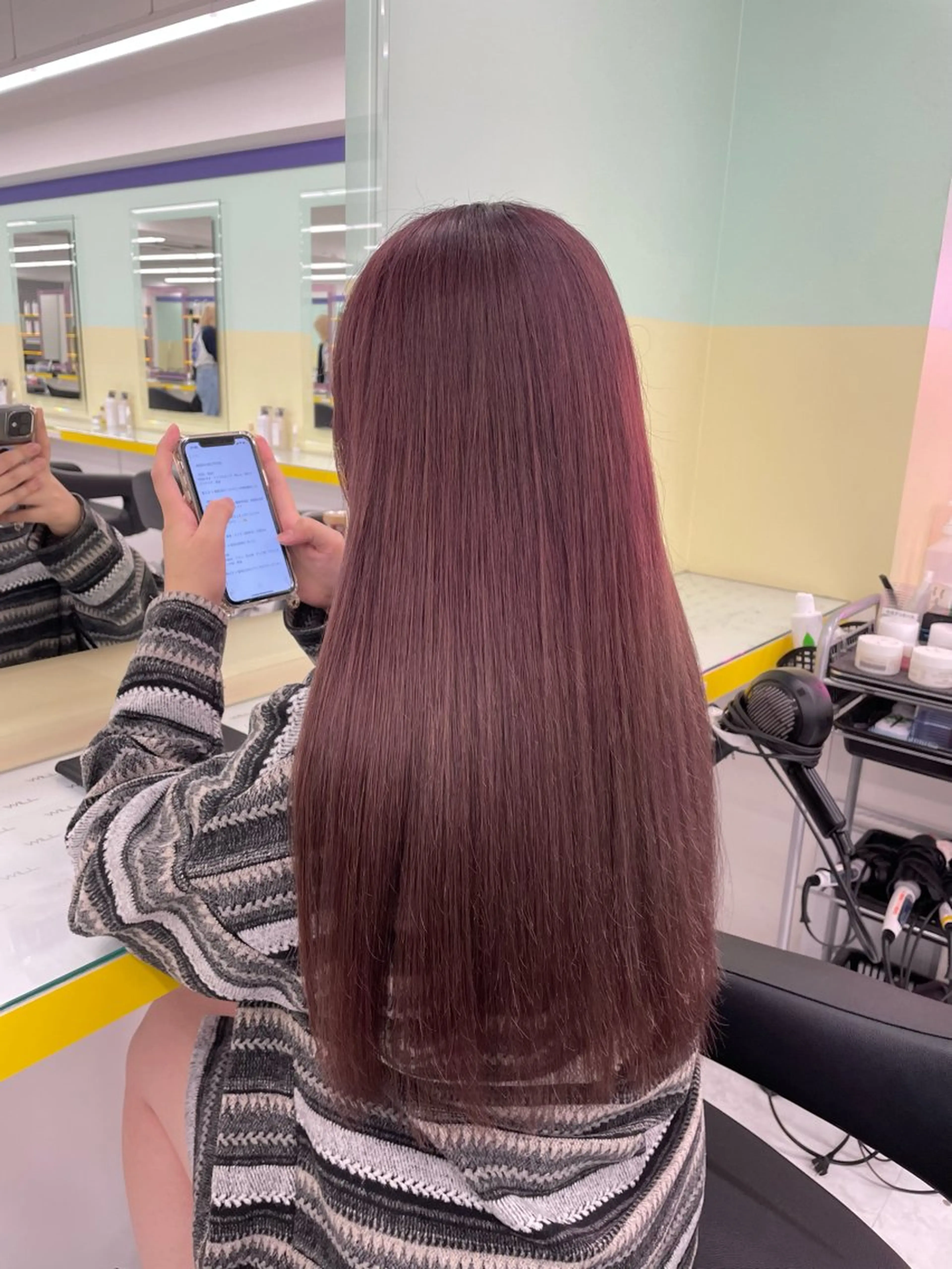 セミロング カラー 💖似合わせカラー レイヤー💖ブリーチのヘアスタイル