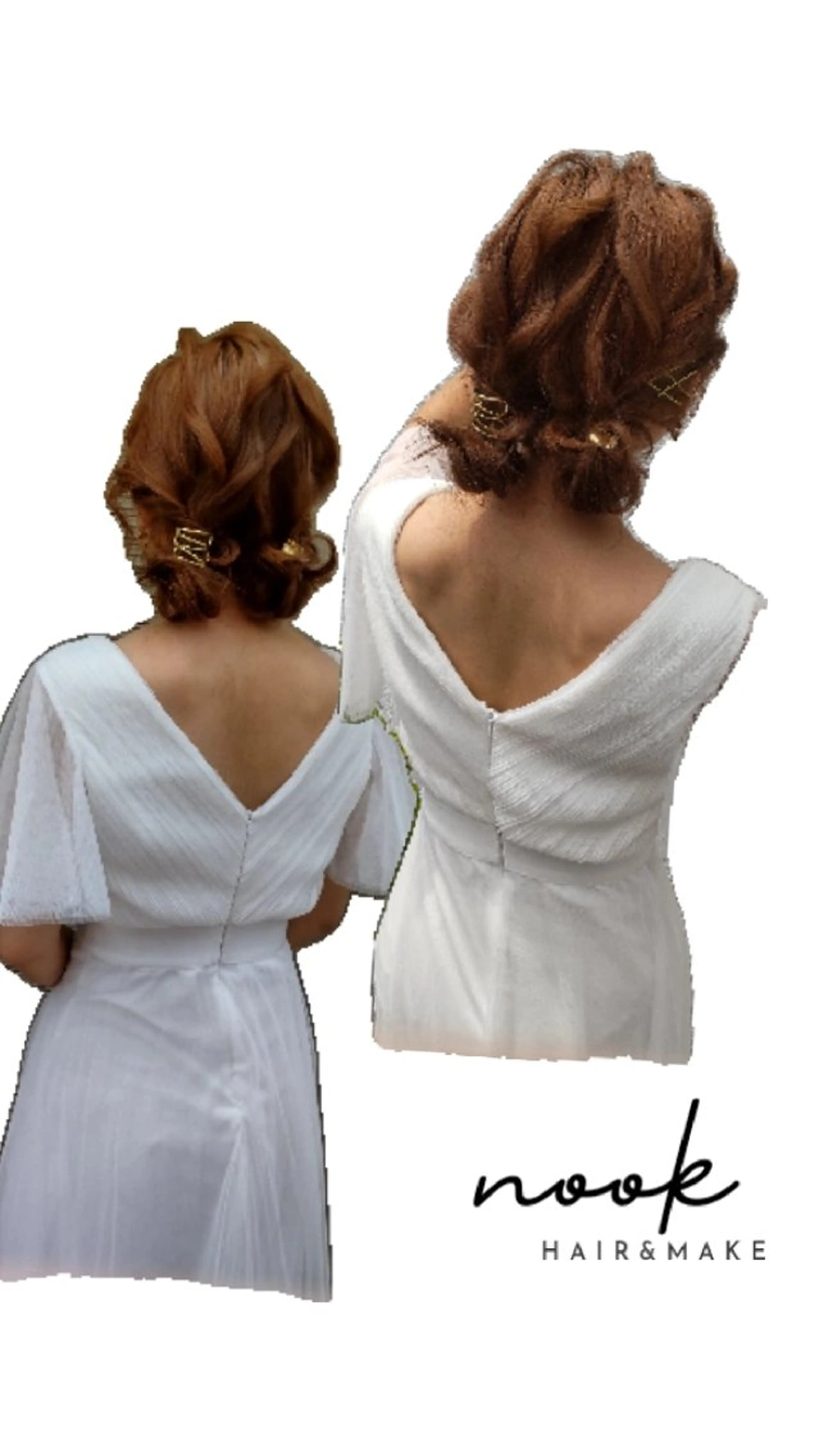 ヘアアレンジ お団子ヘア hair&make nookのヘアスタイル