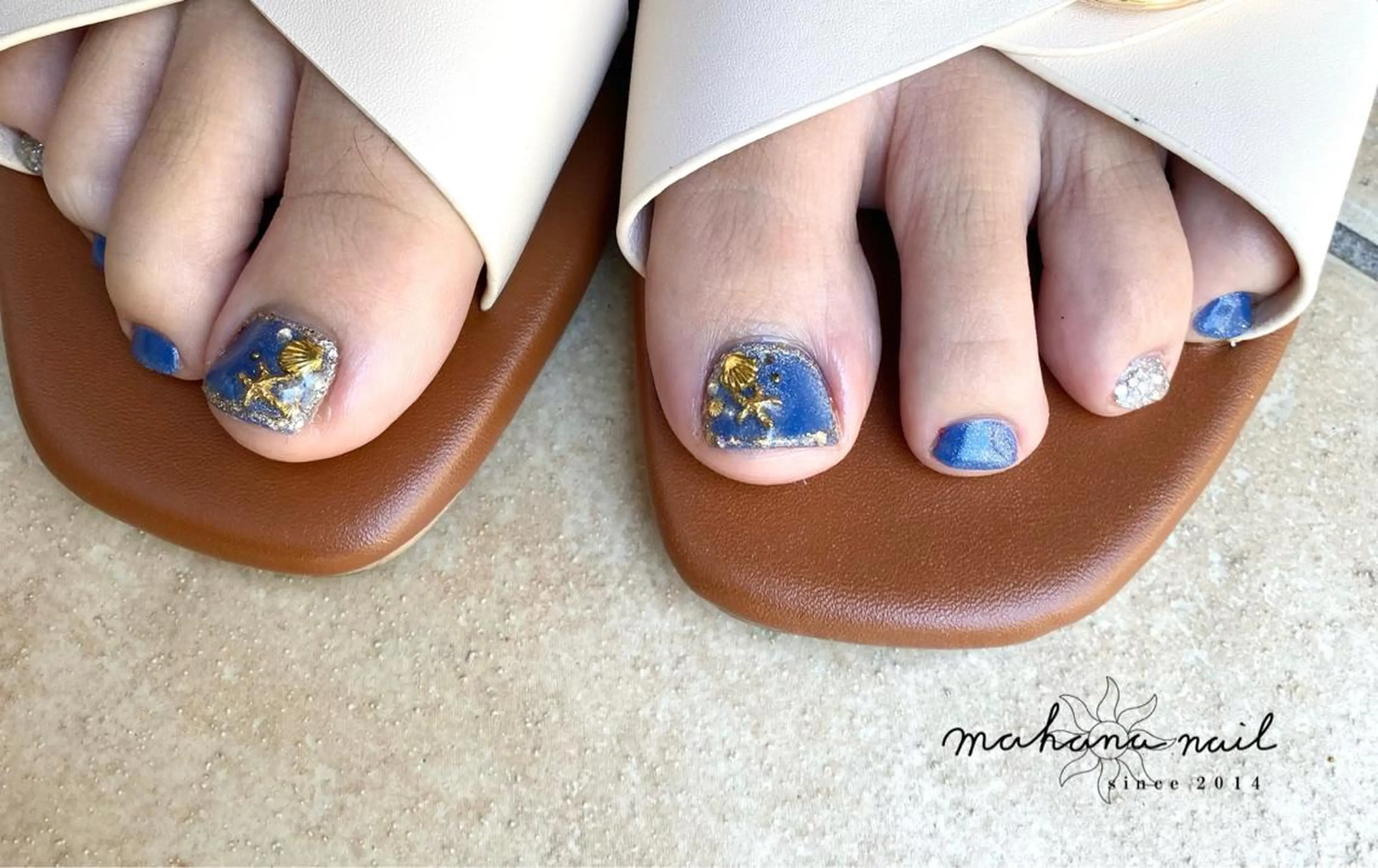 ネイル フットネイル 持ち込み フットネイル mahana nailのネイルデザイン