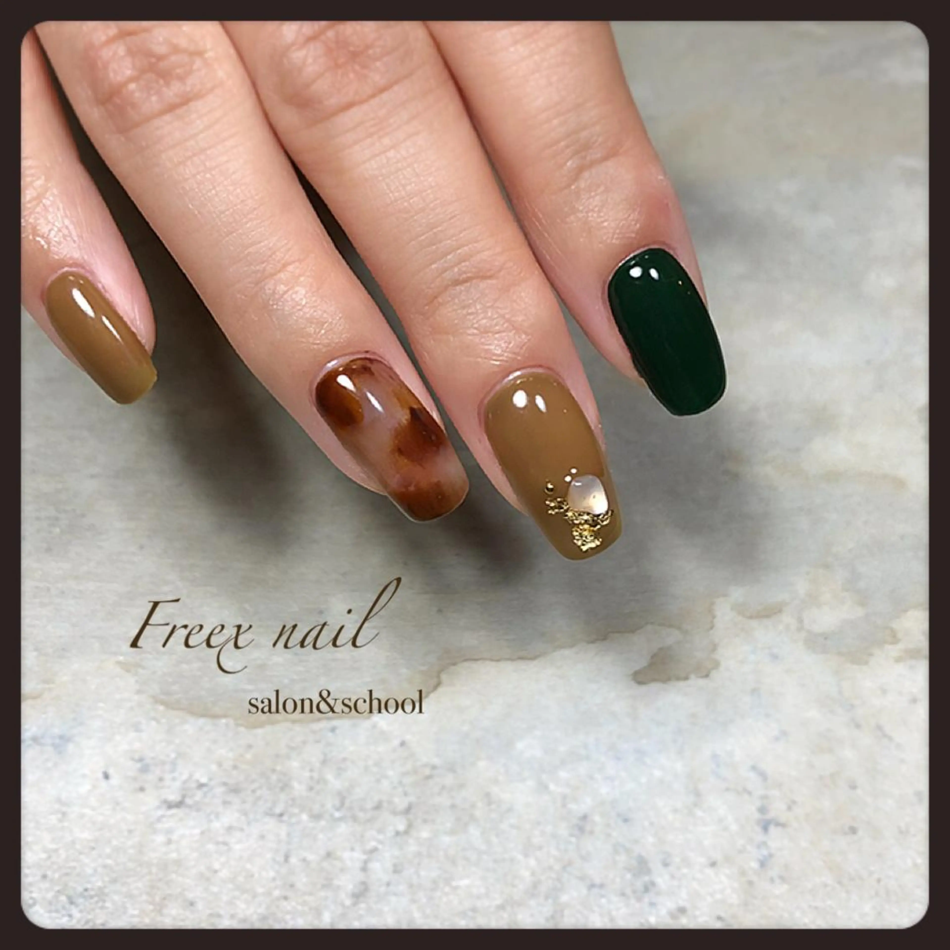 ネイル べっ甲ネイル freex nail /ニュアンス/個性派のネイルデザイン