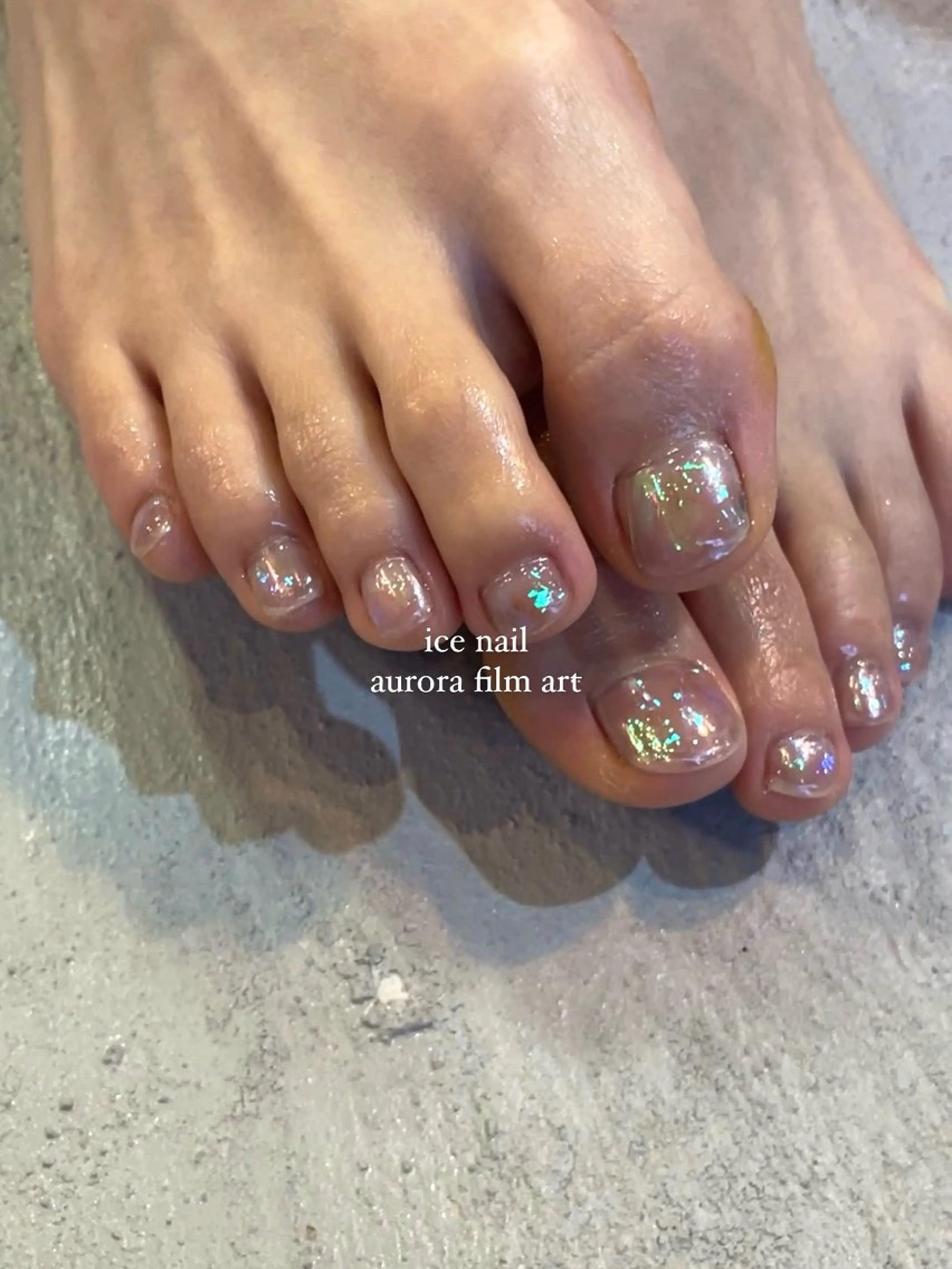 ネイル フットネイル anyora nail salon所属・大人ワンホン キラキラ/Ayanoのネイルデザイン