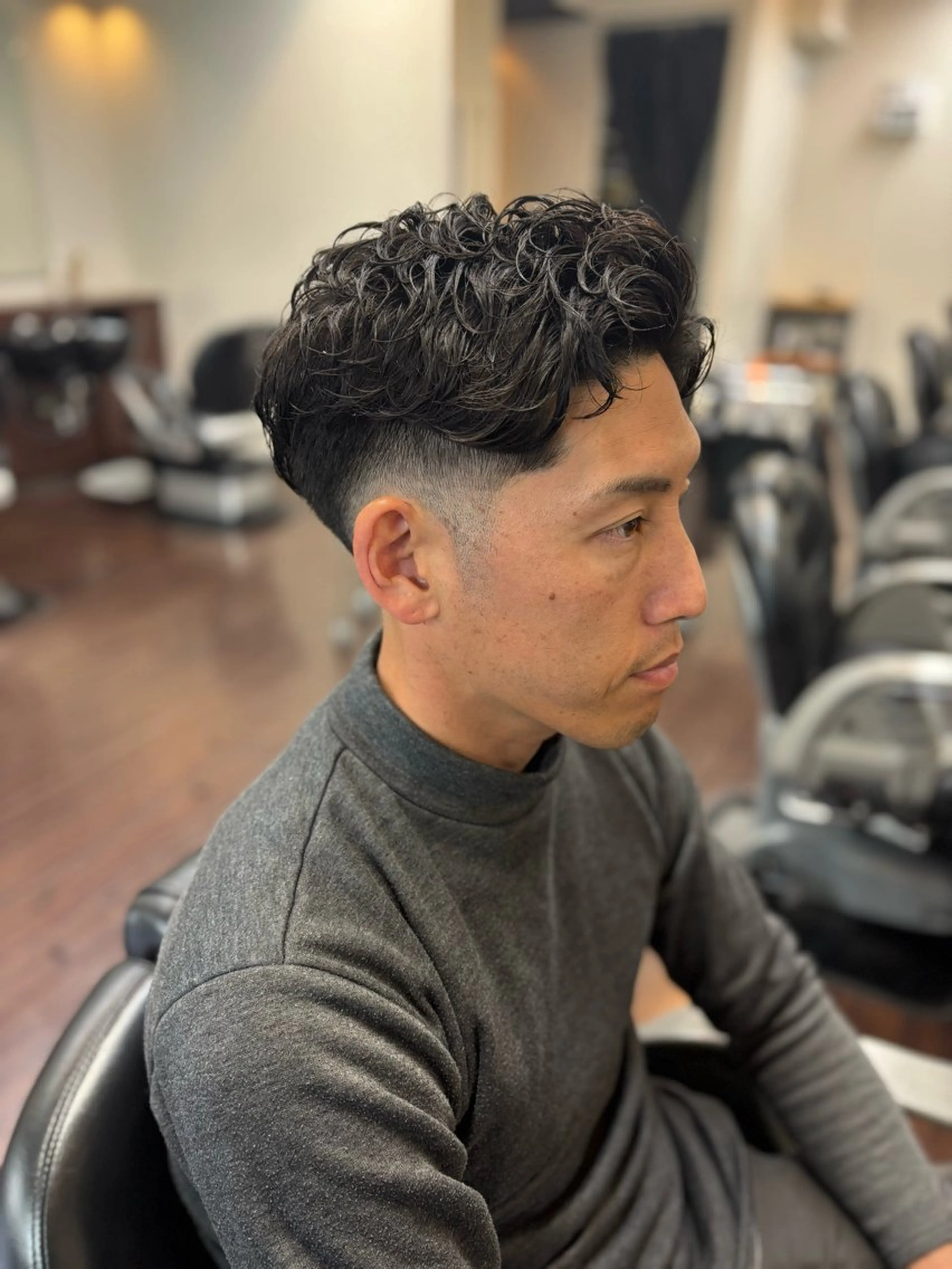 ショート メンズ フェードカット メンズパーマ ショートヘア メンズ&スパ JOY/BOX所属・則光 諒一のヘアスタイル