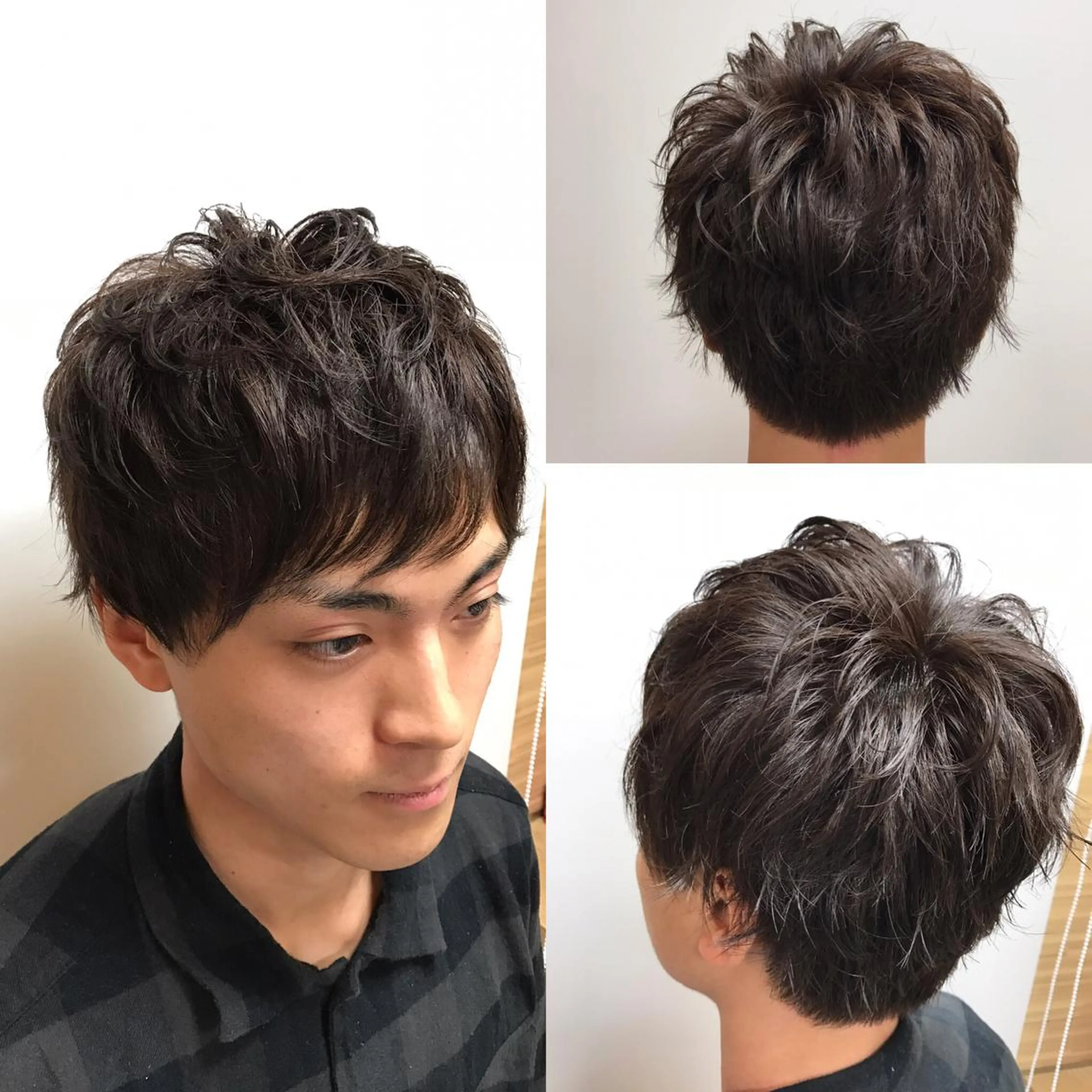 カラー パーマ メンズ 縮毛/レイヤー 韓国/橋口のヘアスタイル