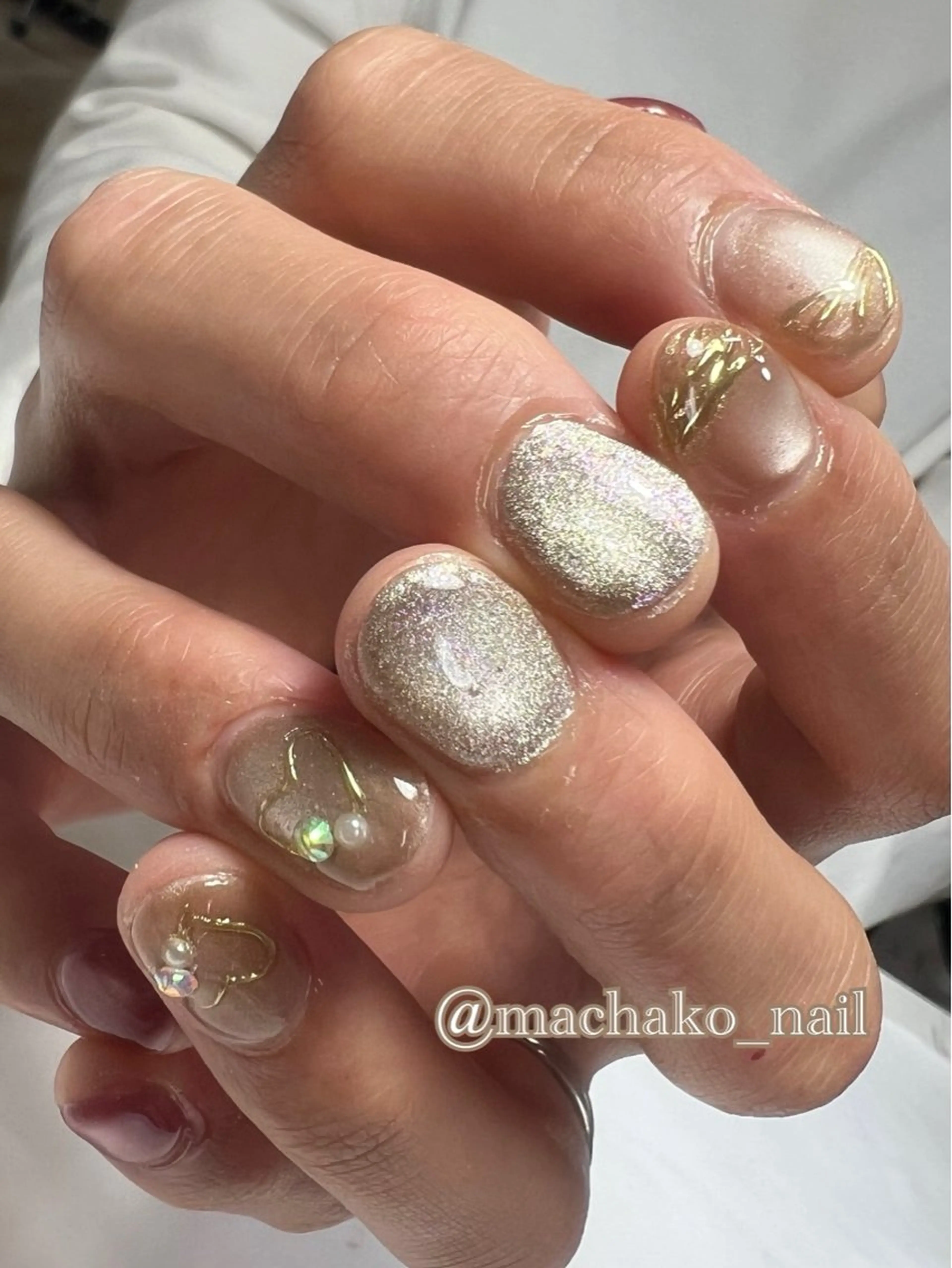 ネイル バレンタイン ハンドネイル トータルビューティー masakoのネイルデザイン