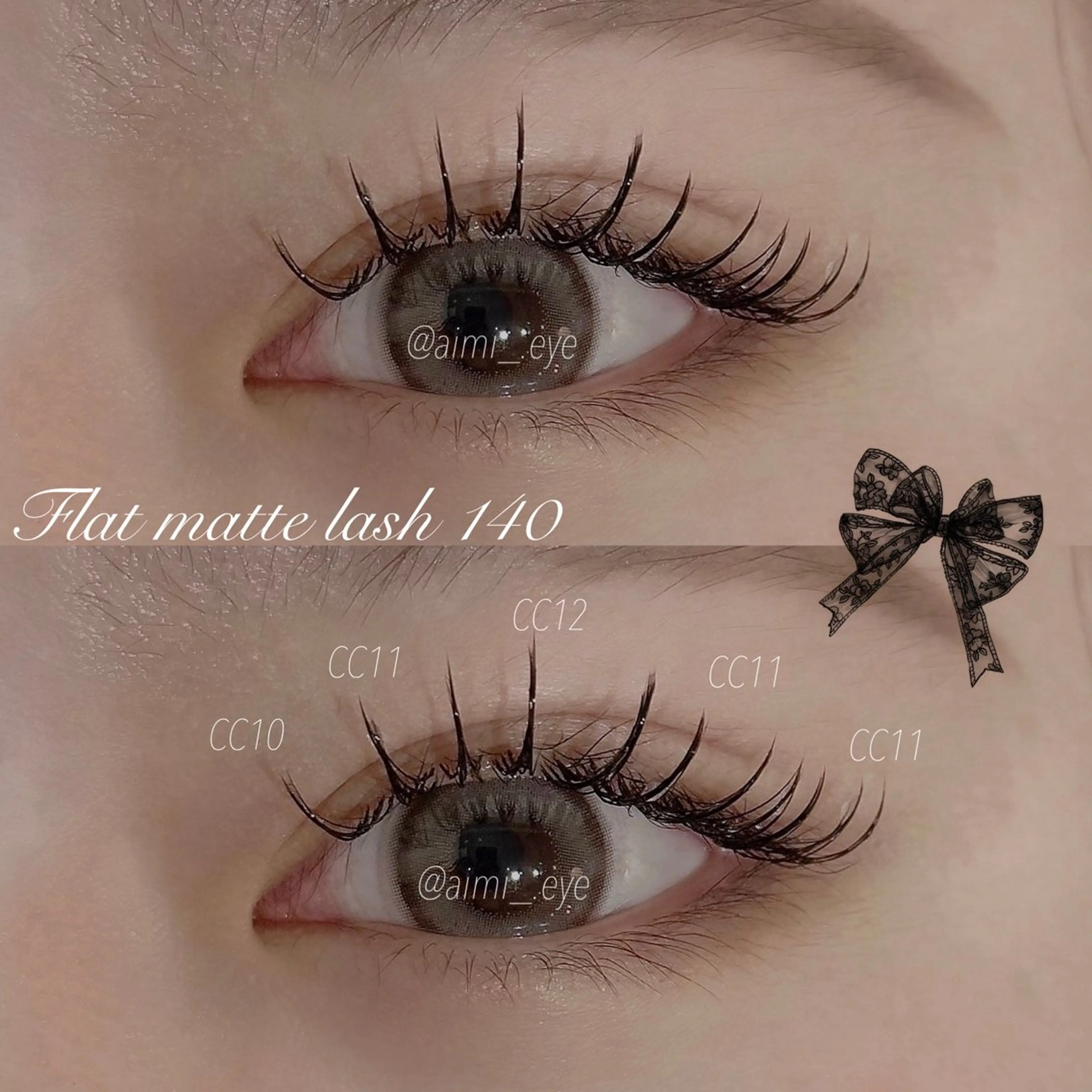 マツエク・マツパ フラットラッシュ 𝙚𝙢𝙪. 🖤𝘼𝙞𝙢𝙞のマツエク・マツパデザイン