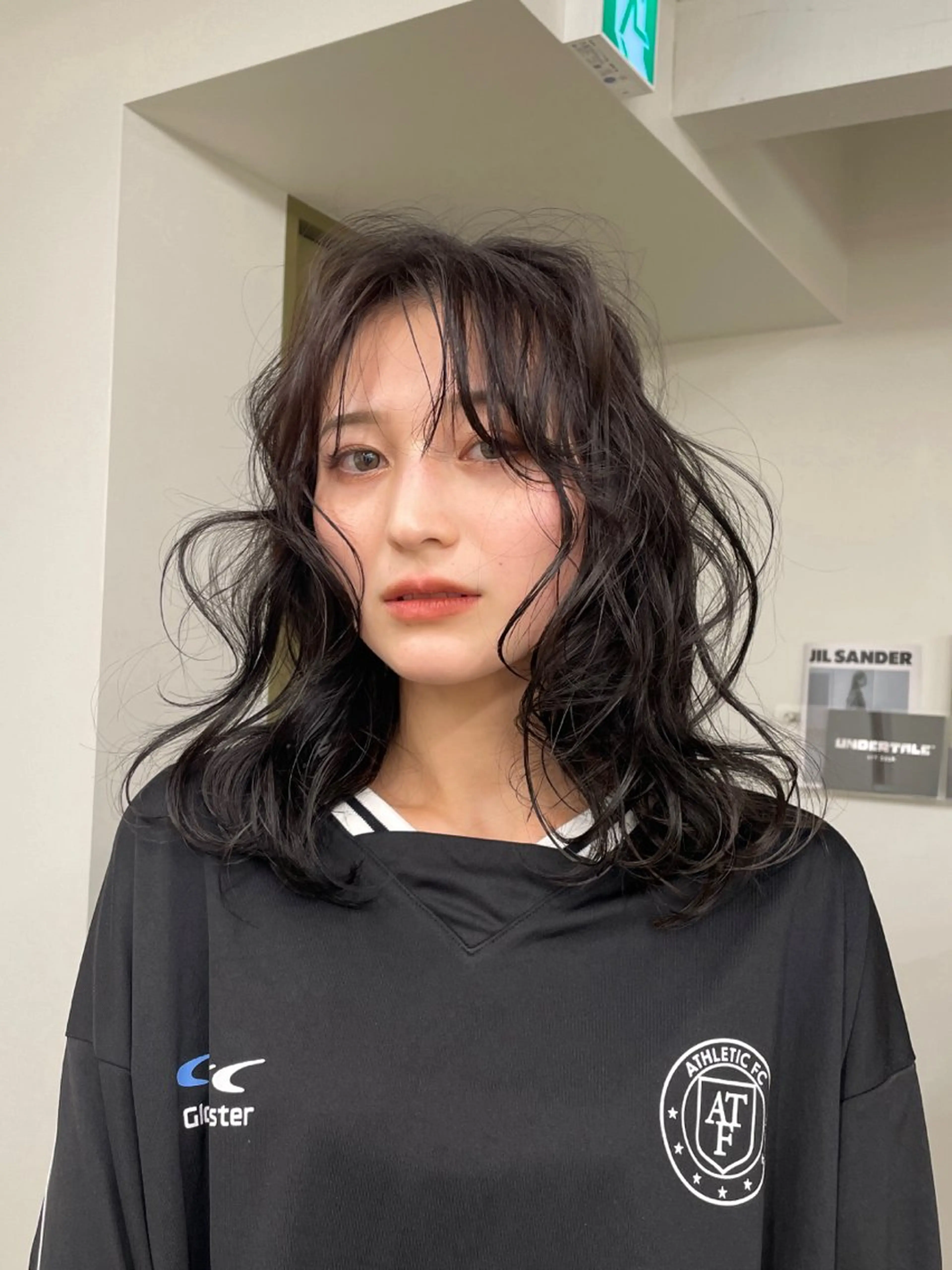 セミロング カラー ヘアアレンジ ブリーチモデル/ カットモデル/Riaのヘアスタイル