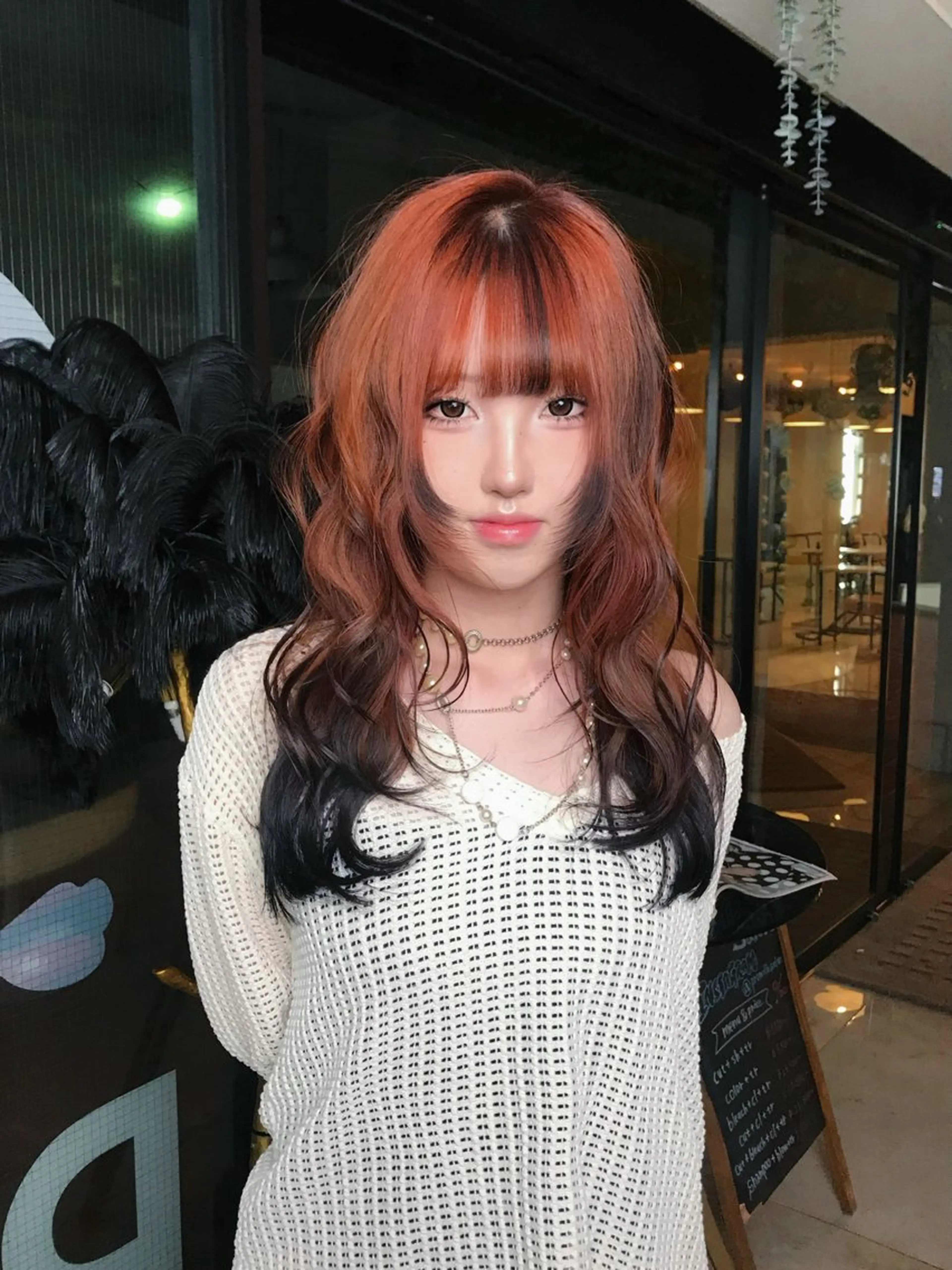 ロング カラー ヘアアレンジ ヘアカラー トリートメント ヘアセット HARUNA/原宿/ デザイン/カットのヘアスタイル