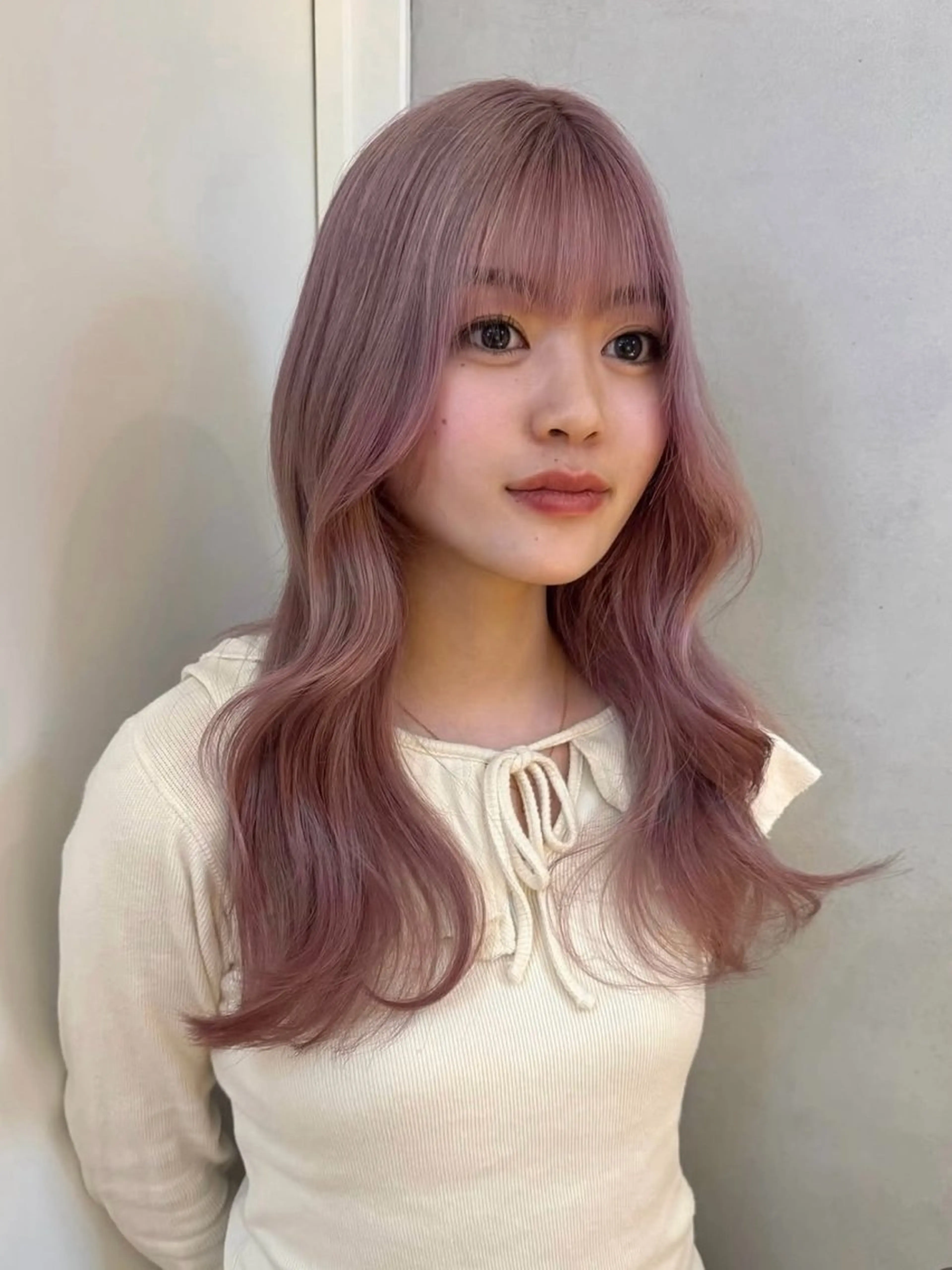 ミディアム カラー ヘアアレンジ 縮毛矯正履歴からの ブリーチ /mamiのヘアスタイル