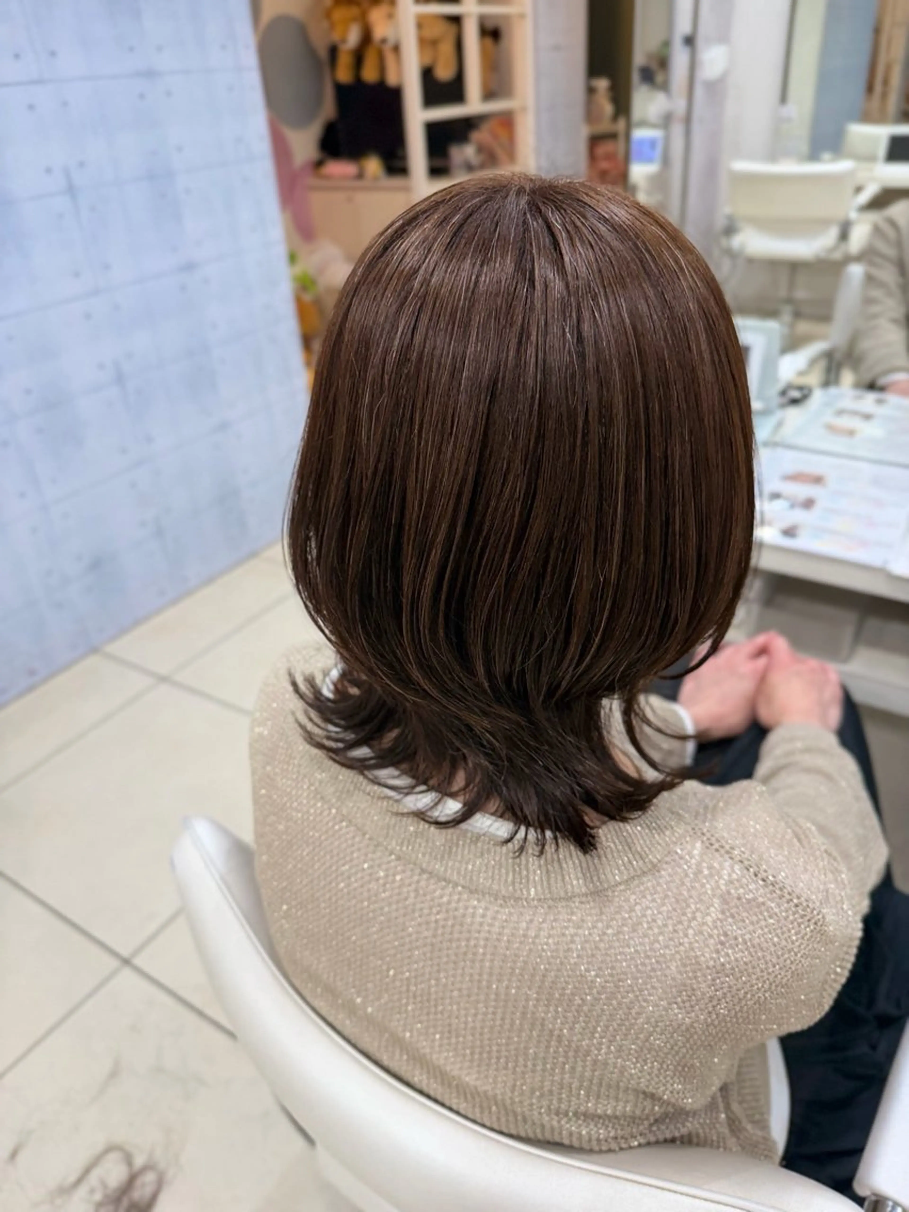 ミディアム カラー カット ヘアカラー 🤎ベージュカラー/ 髪質改善/山岸🤎のヘアスタイル