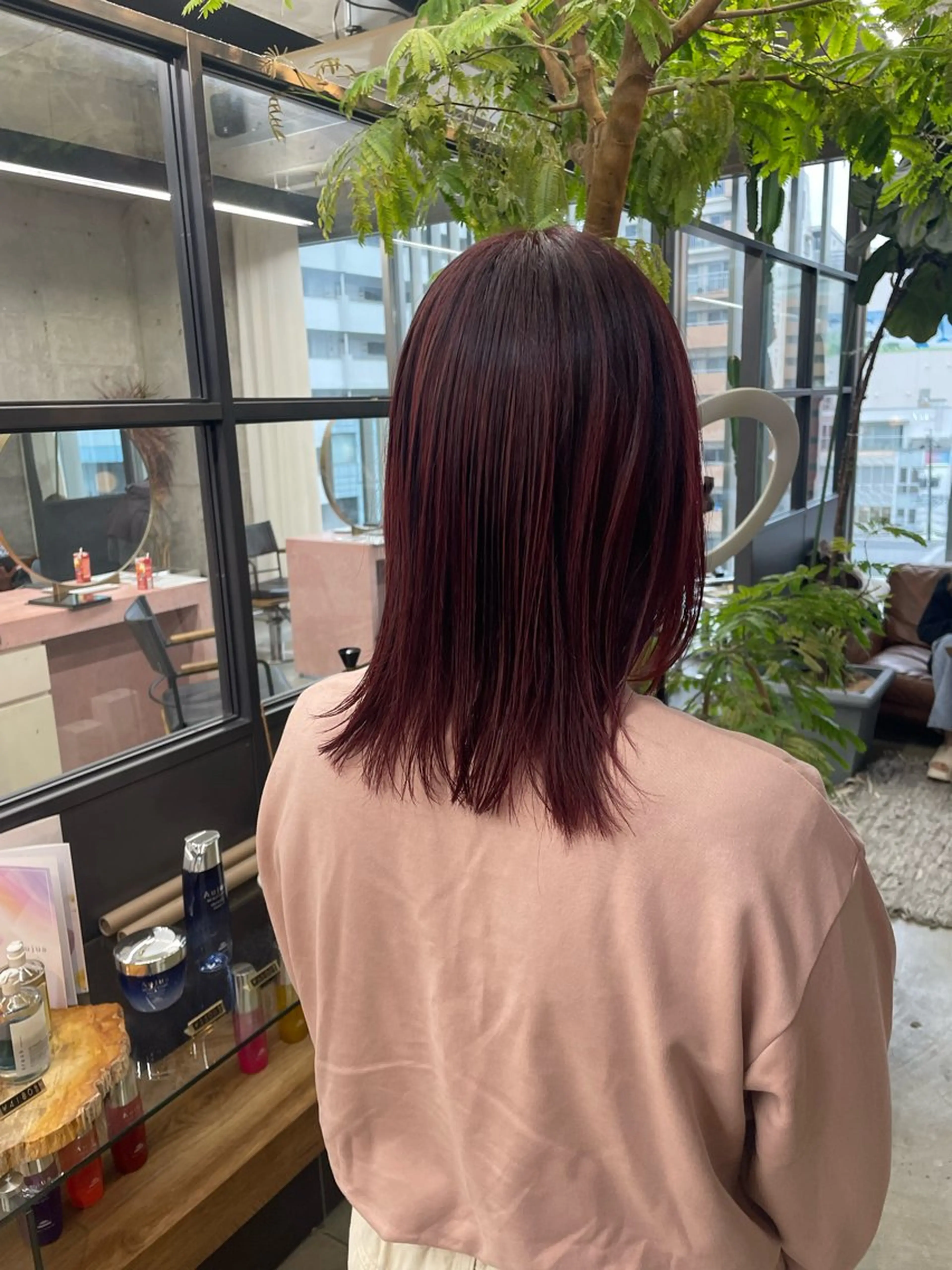 セミロング 鈴木瑛里/ブロンド ベージュ/男女のヘアスタイル