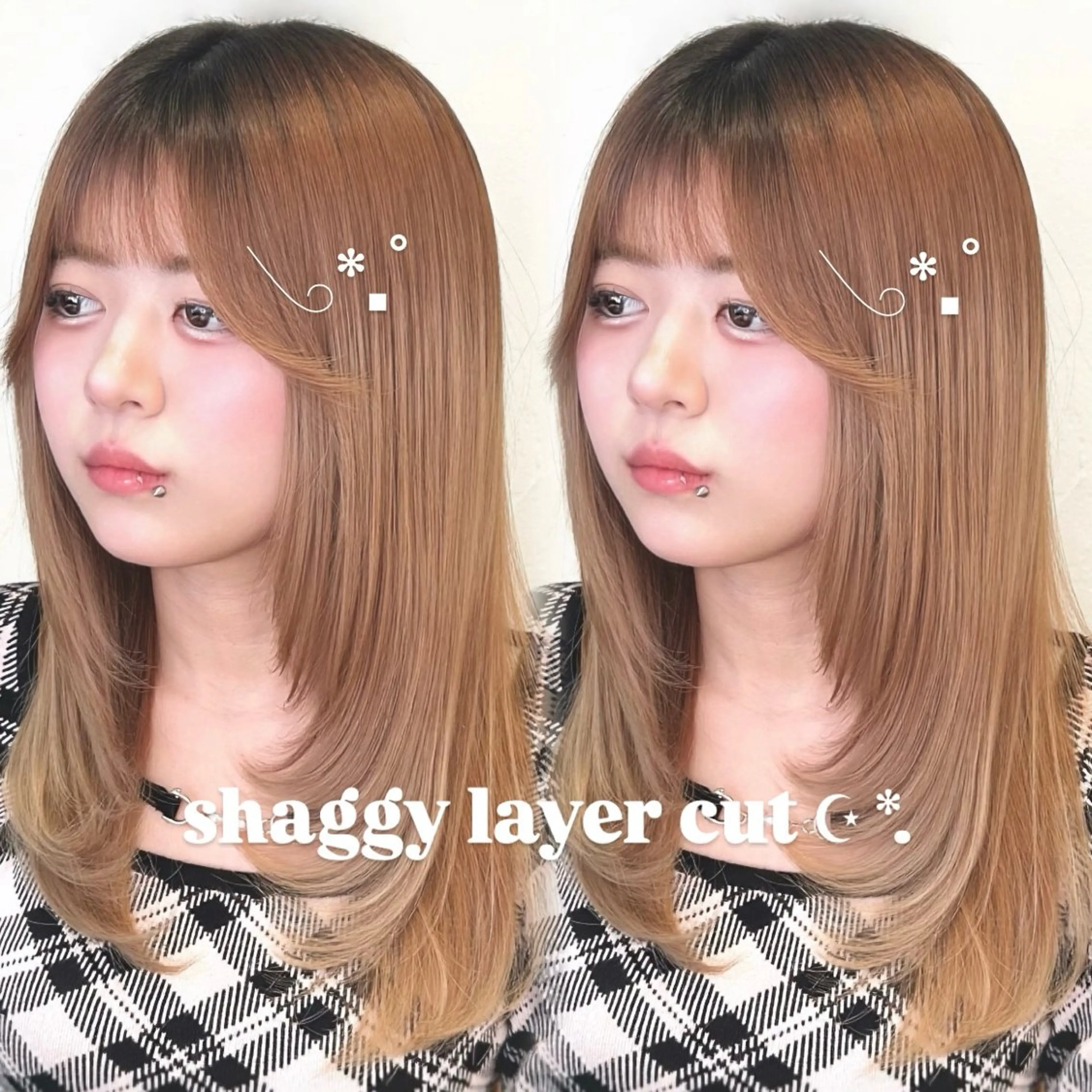 ミディアム カット ヘアカラー 透明感カラー×レイヤ ー🧊横田 冴のヘアスタイル