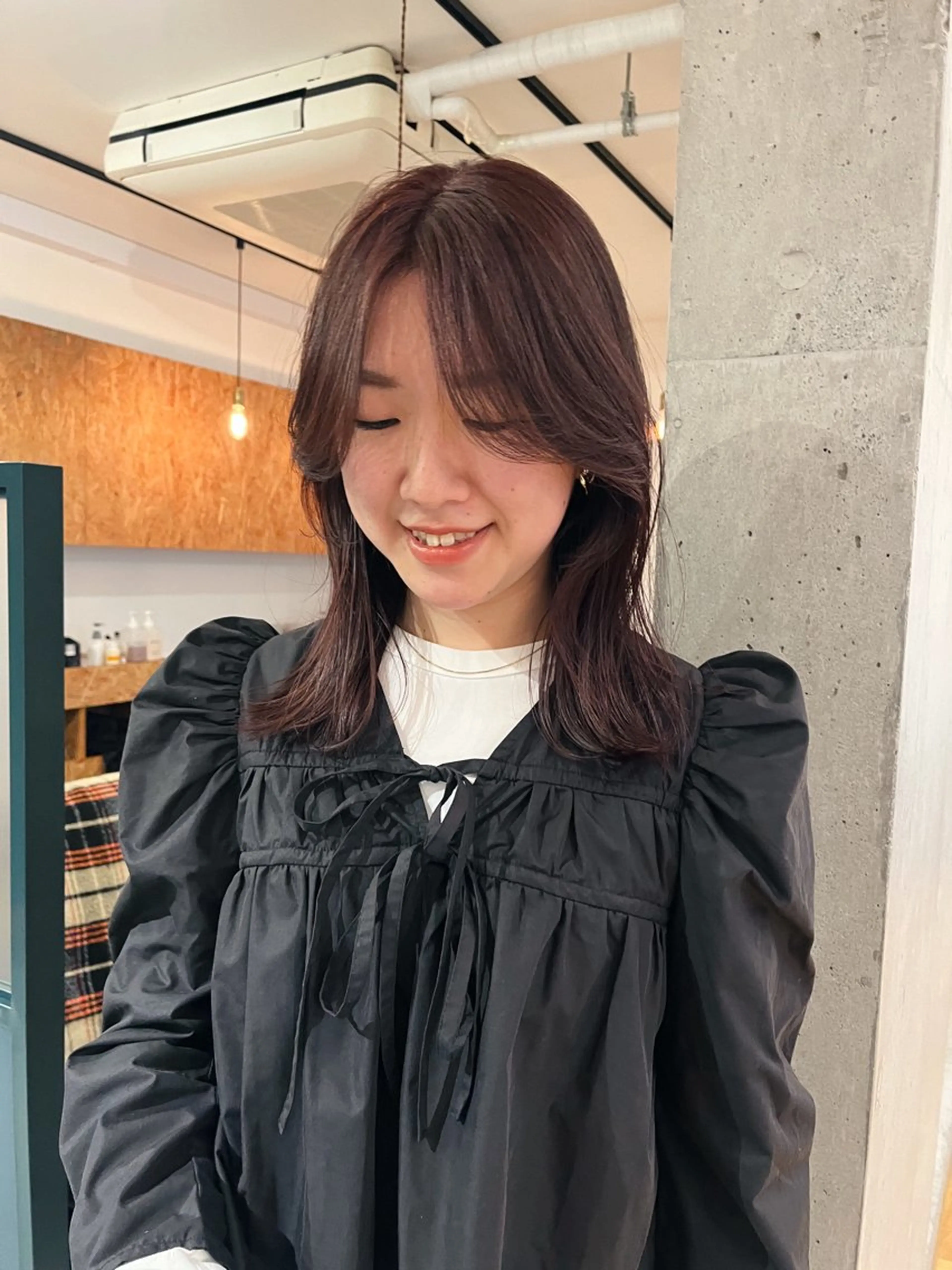 セミロング 暖色/パーマ 🌼クニトウメイのヘアスタイル