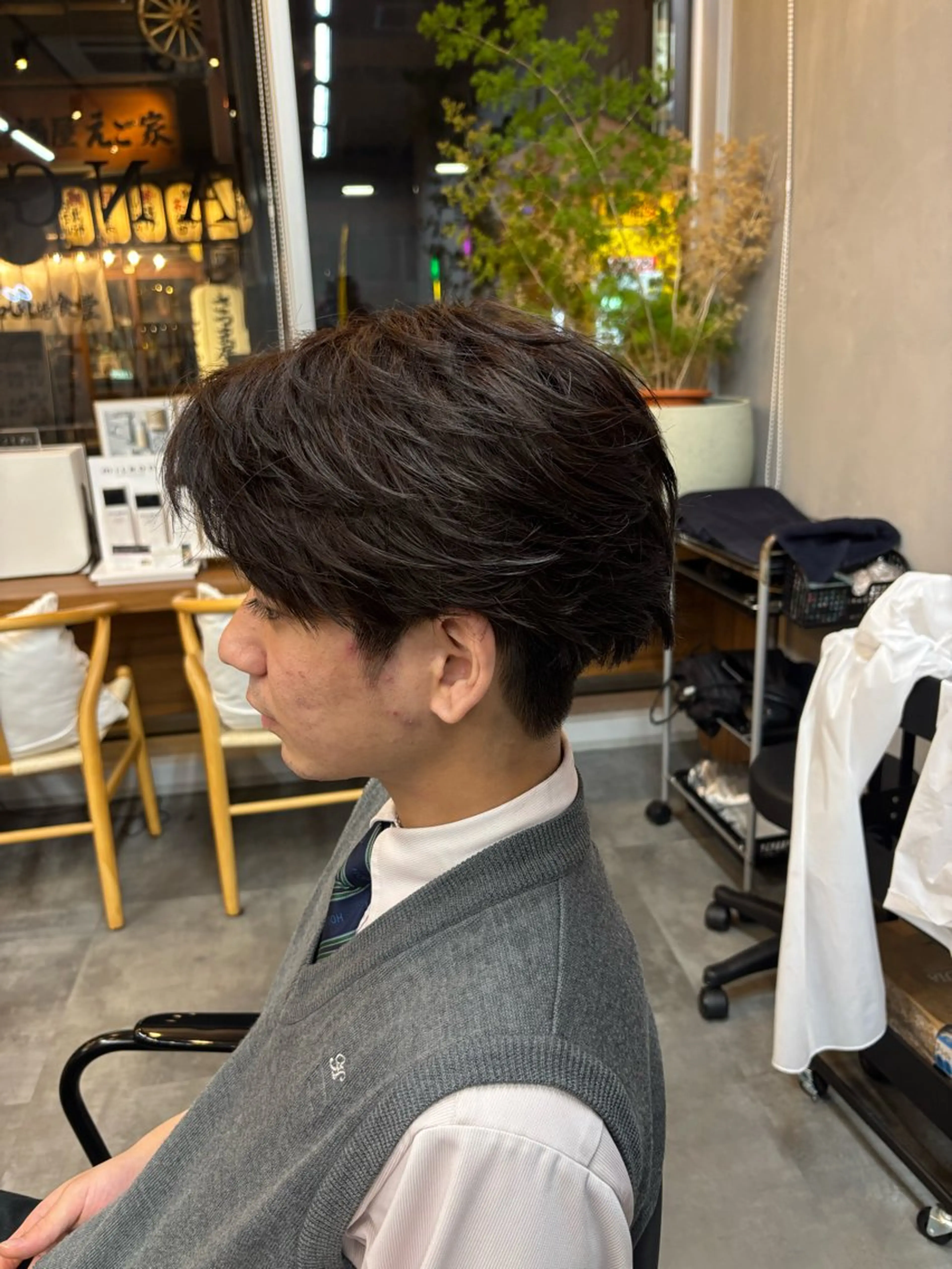 ショート メンズ カット パーマ 鹿児島 TSUBASAのヘアスタイル