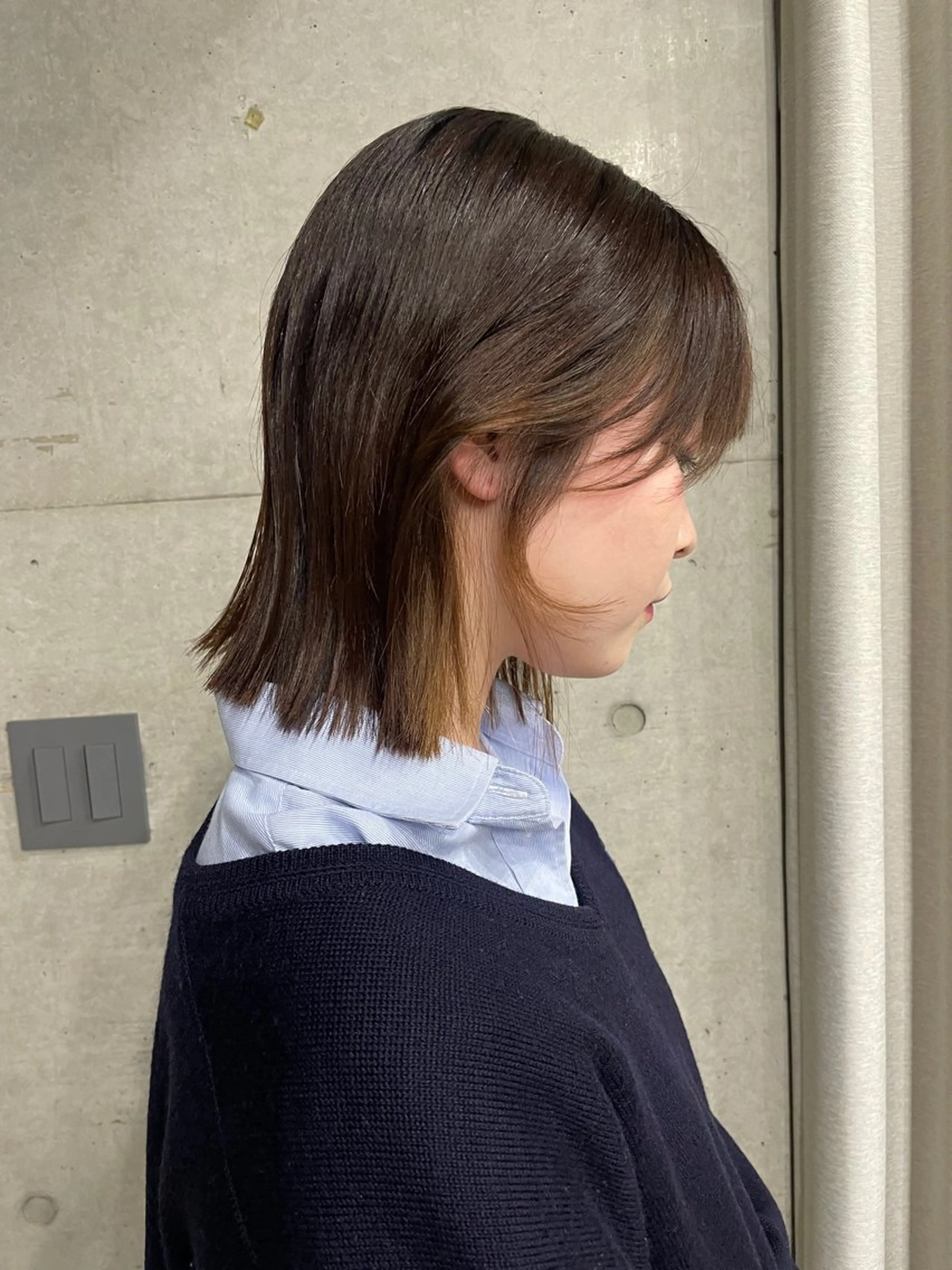 ミディアム カラー カット ヘアカラー トリートメント 表参道🌿赤み消し カラー/チナツのヘアスタイル