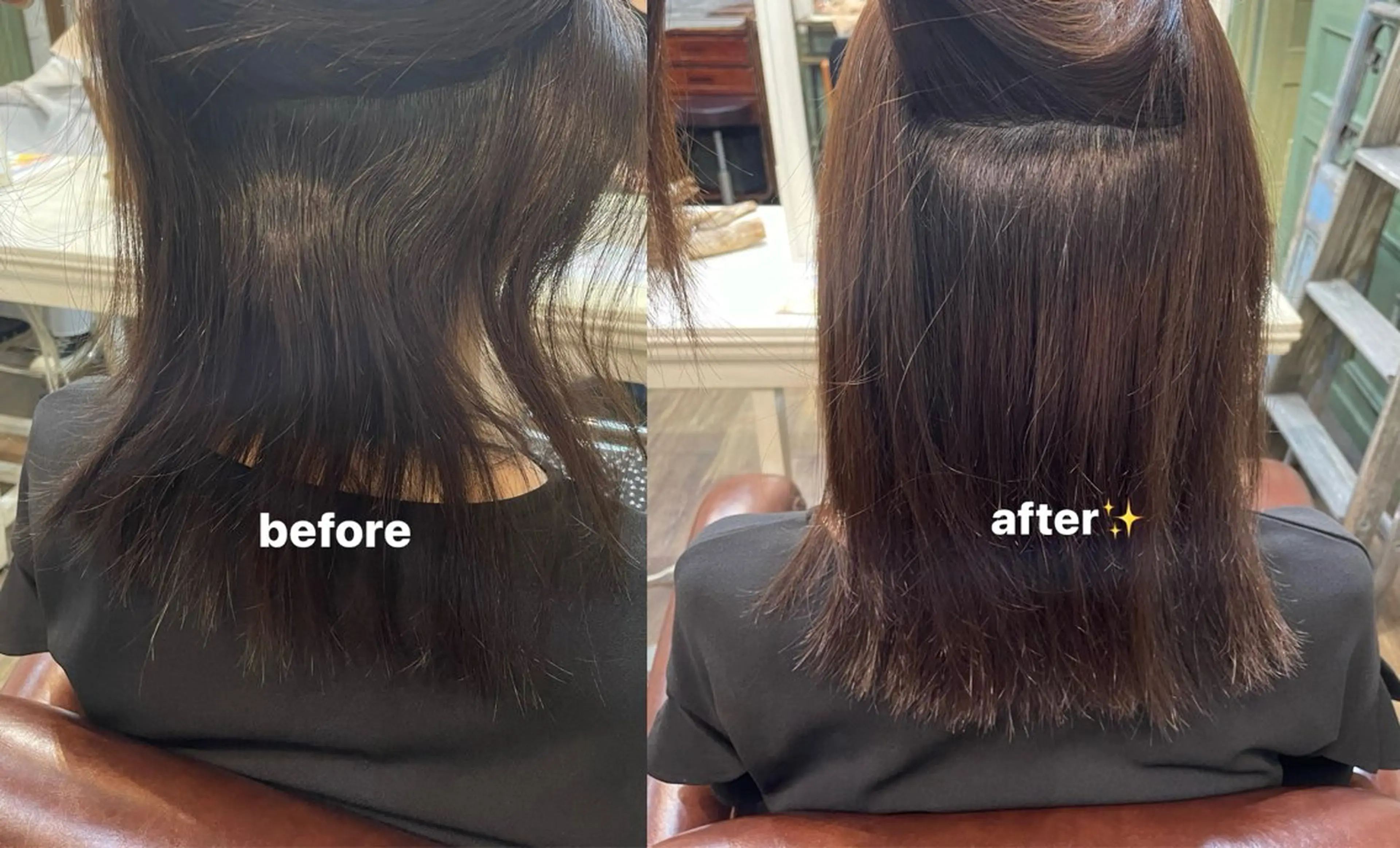 セミロング レイヤーカット 🌱 ブリーチ はるかのヘアスタイル