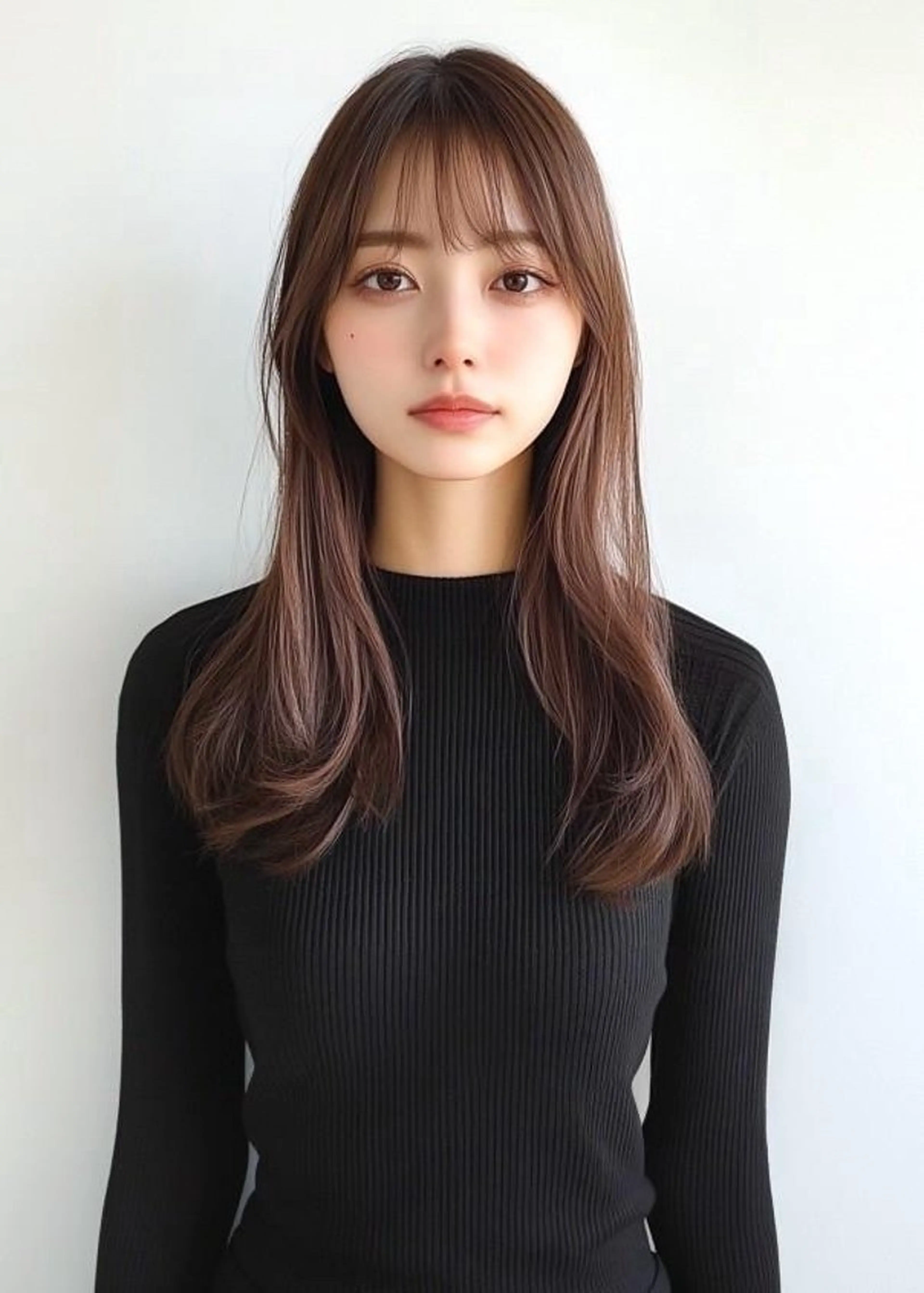 ミディアム カット ヘアカラー トリートメント 韓国風/髪質改善/ ナガヤアキラのヘアスタイル