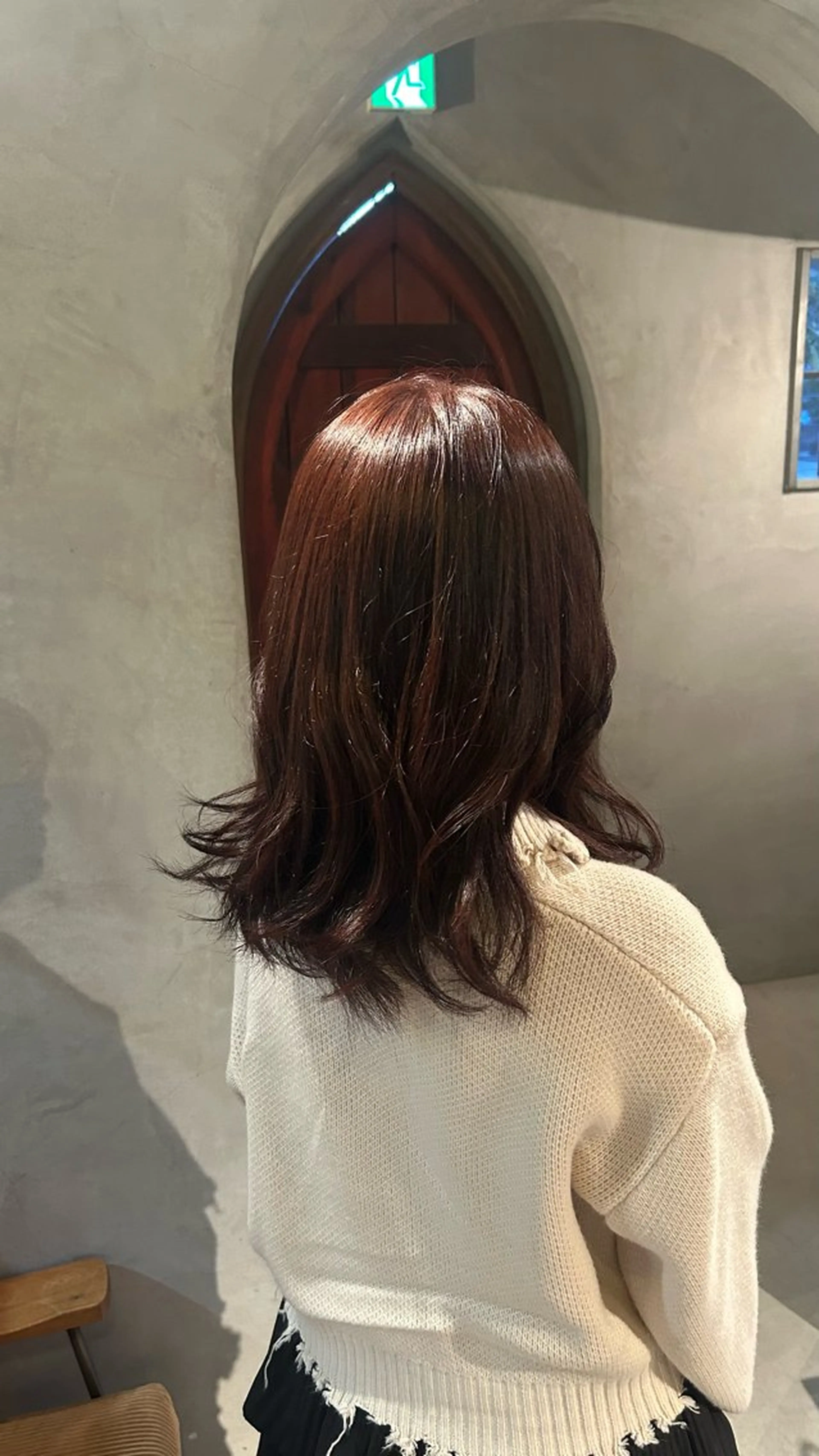 ミディアム カラー ヘアカラー トリートメント 時森 咲良のヘアスタイル