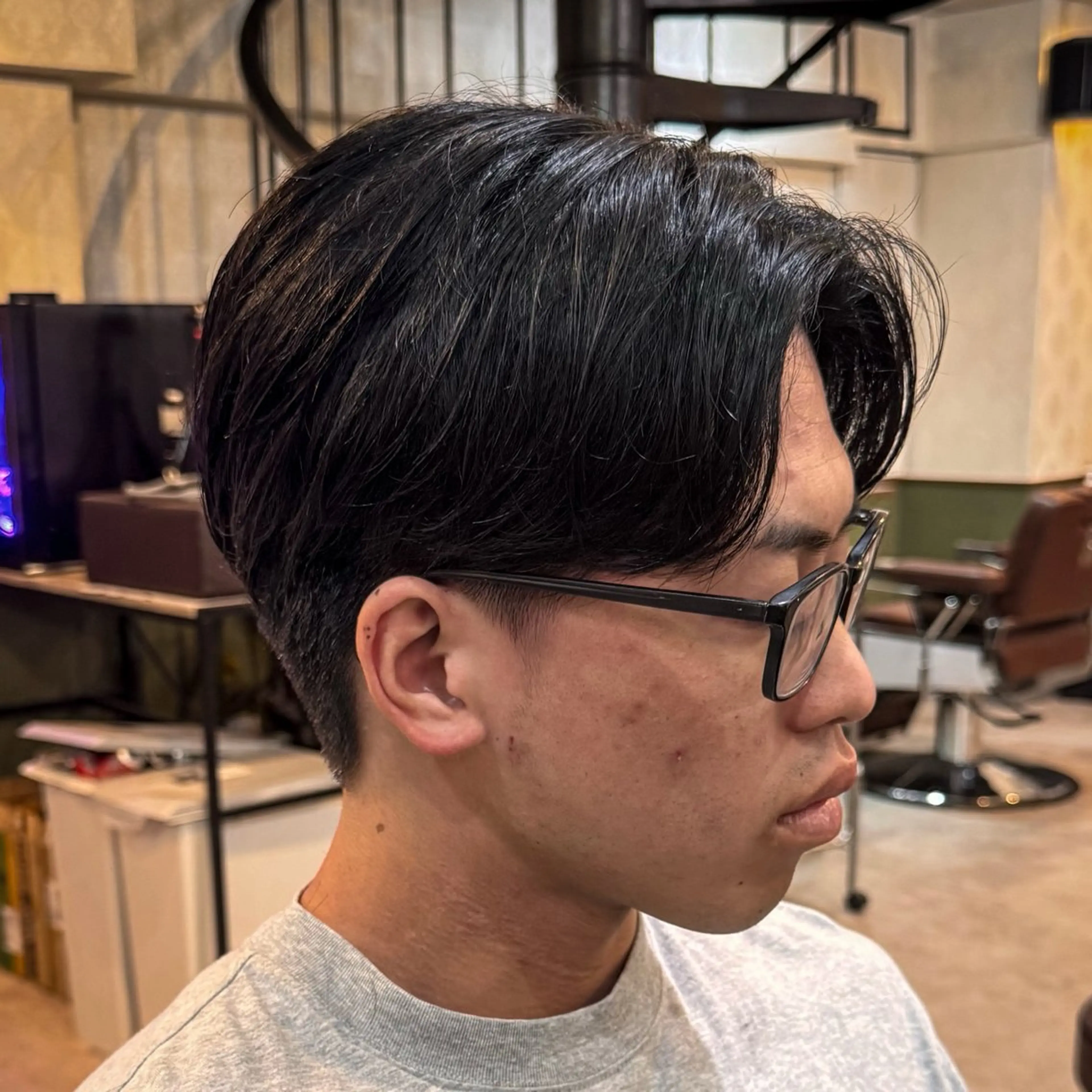 ショート メンズ センターパート 立川メンズカット/ メンズパーマ💈三上のヘアスタイル