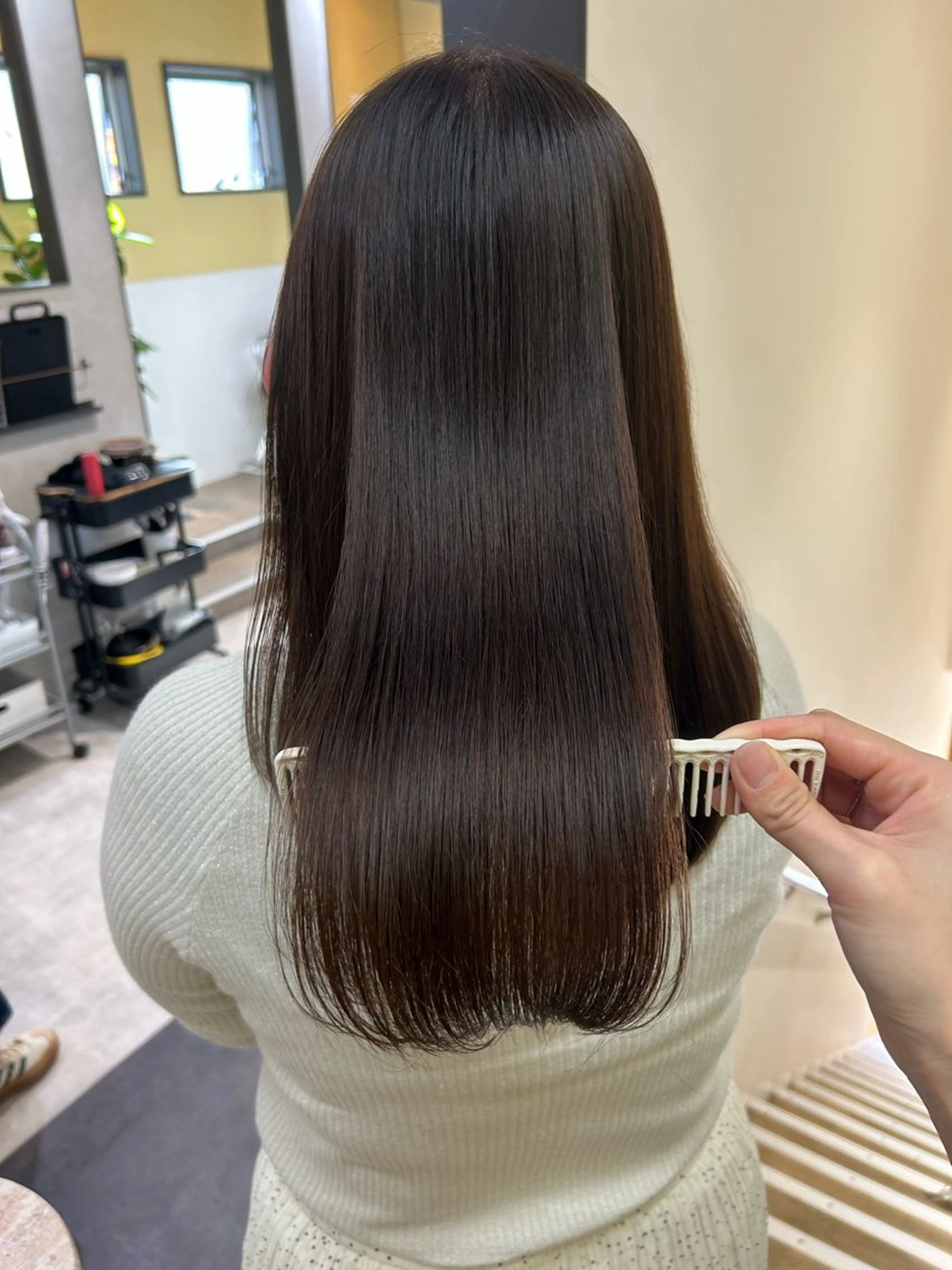 ロング カラー ベージュカラー ケアカラー ショコラベージュ カット ヘアカラー トリートメント hubhair レイヤー/透明感のヘアスタイル