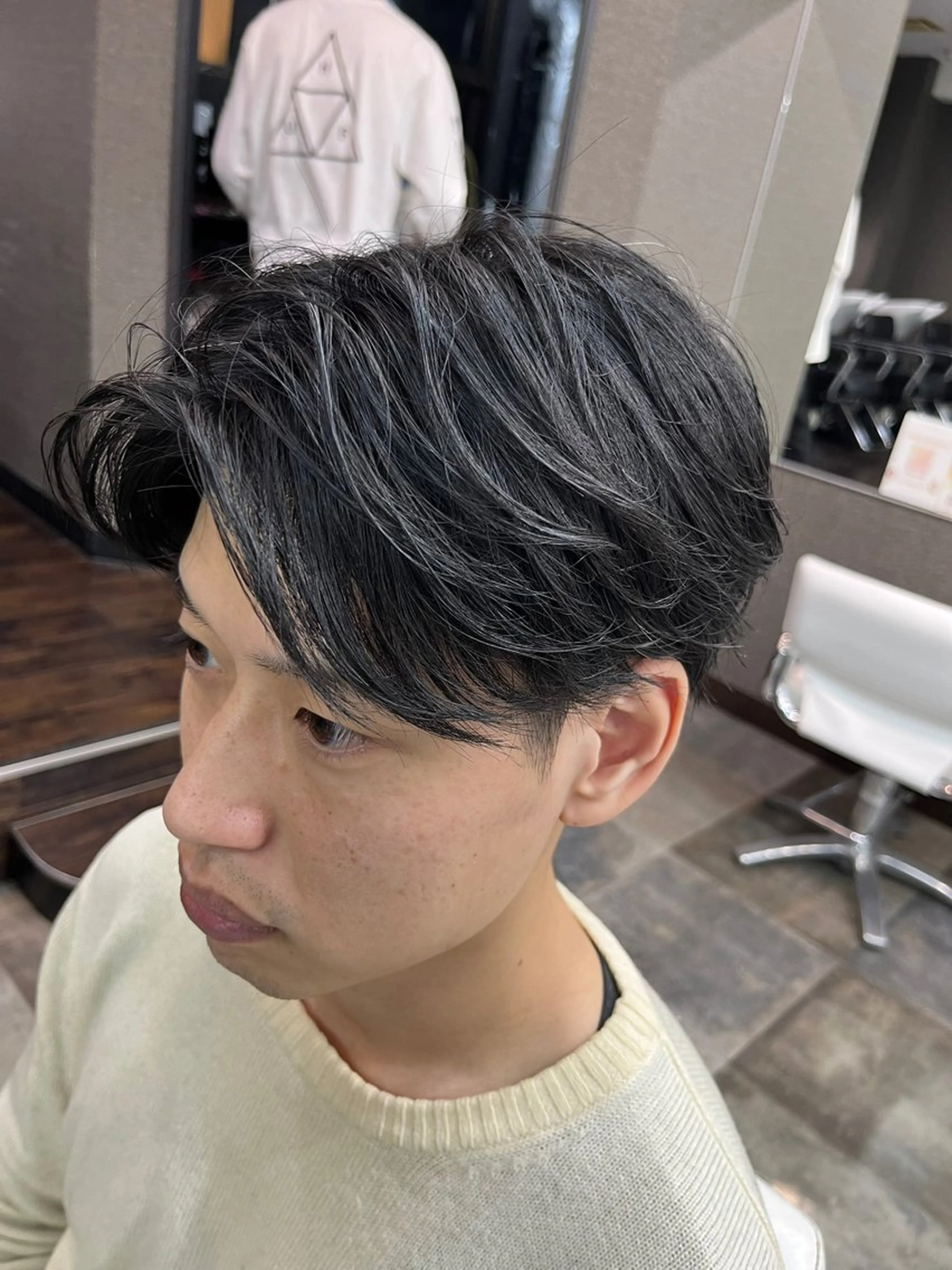 ショート カラー メンズ センターパート kazu🐱 /阿倍野/梅田のヘアスタイル