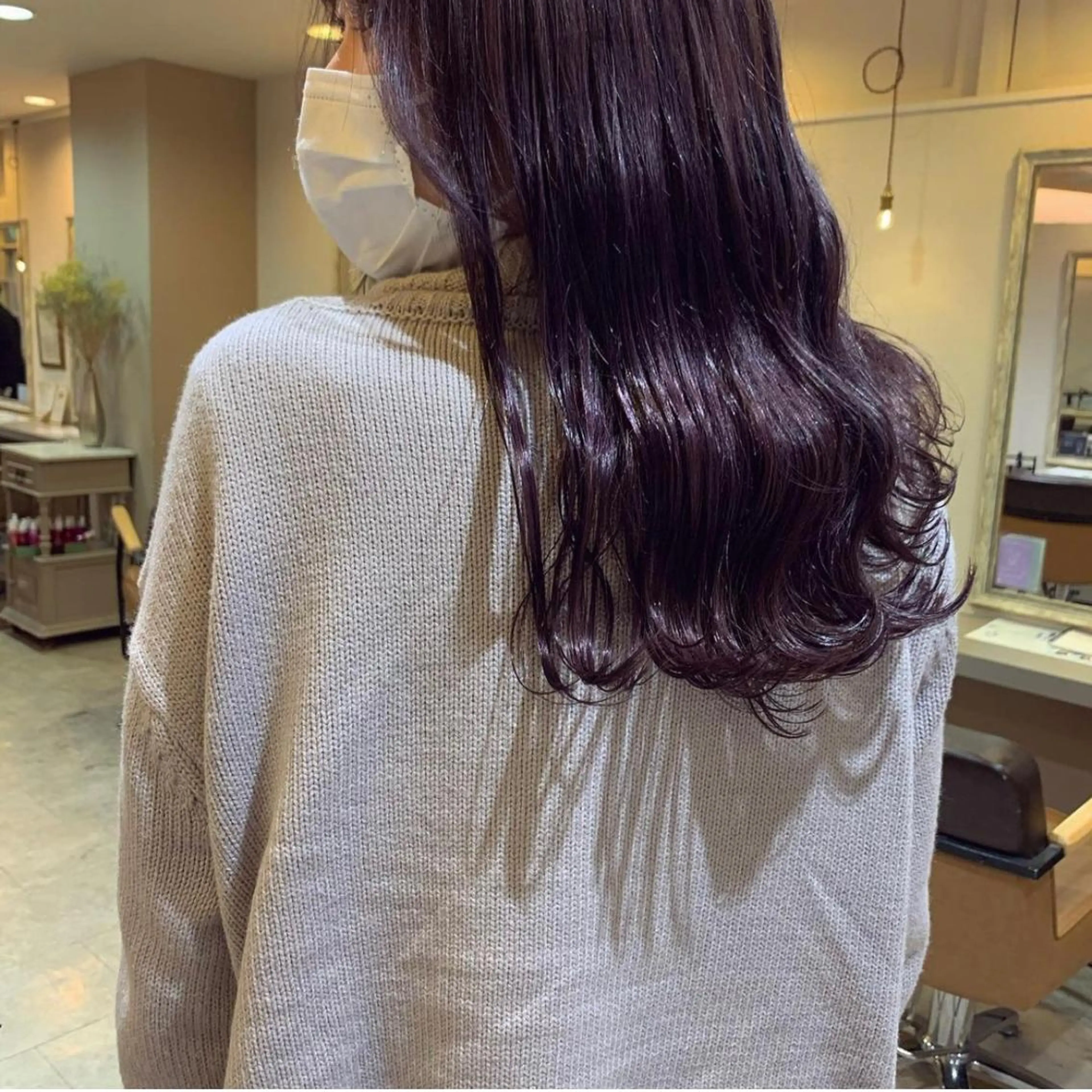 ロング カラー ブリーチ パープルカラー ayano /トレンドヘアのヘアスタイル