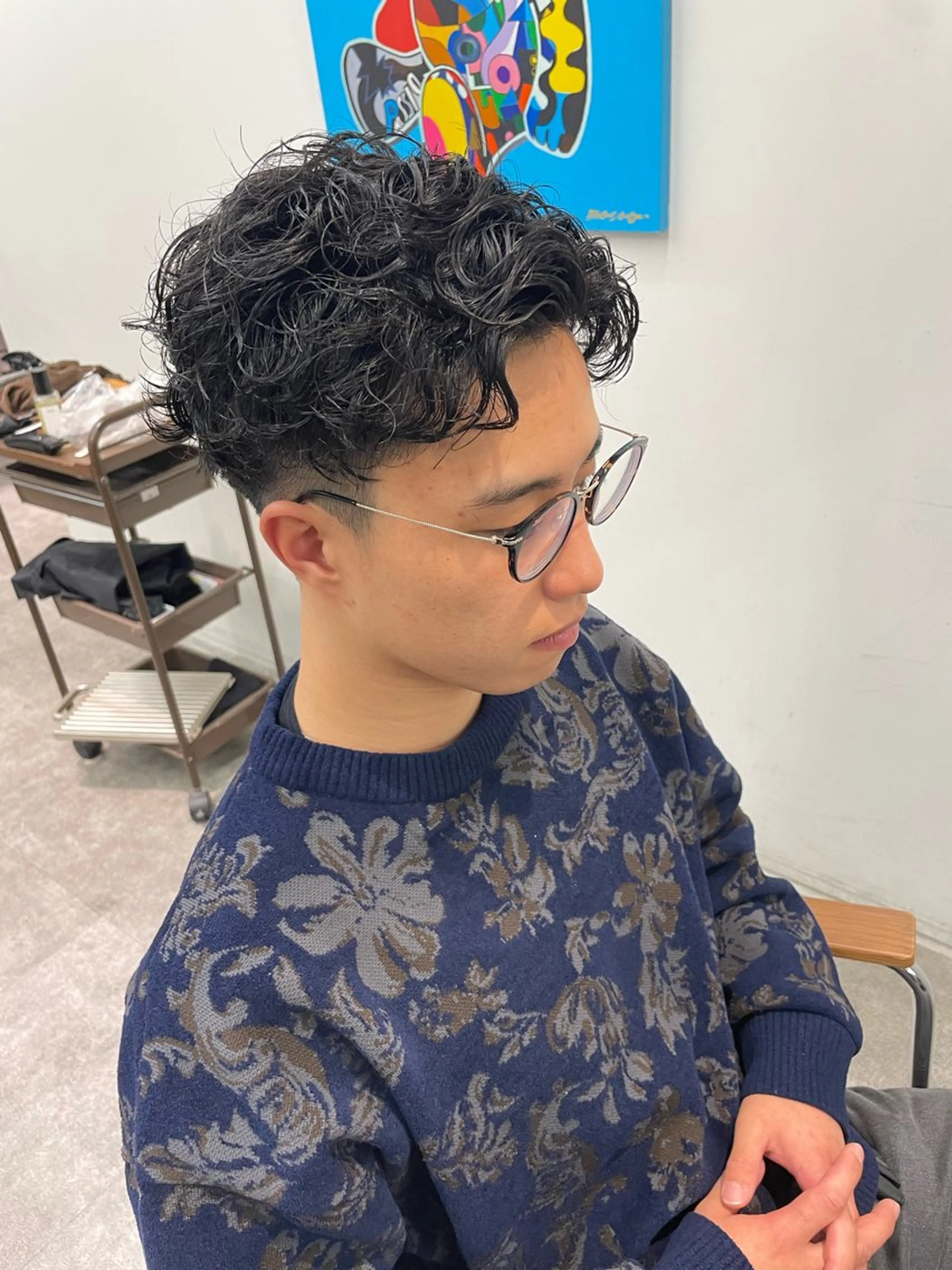 ショート パーマ メンズ 中島 耀一朗のヘアスタイル