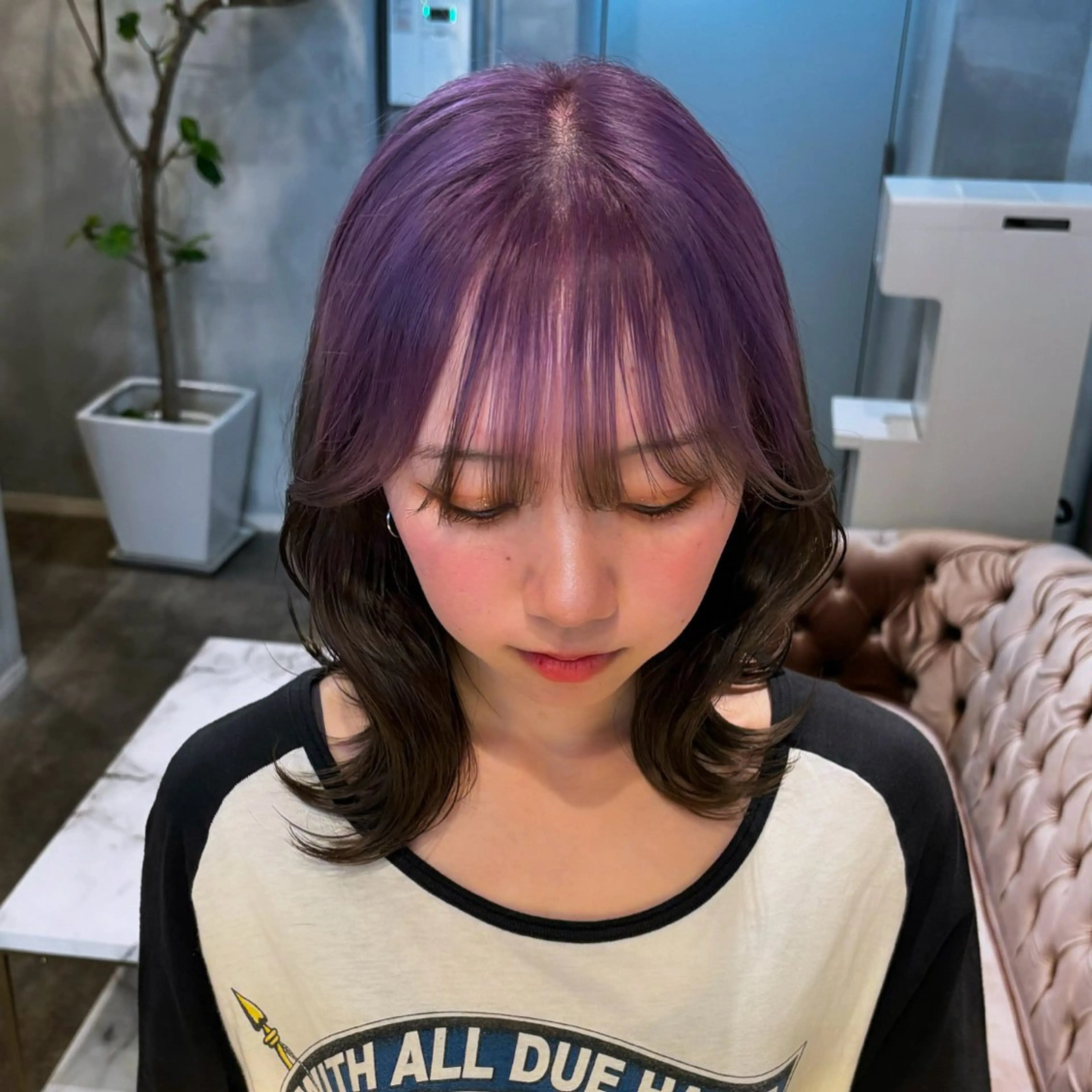 ロング カラー デザインカラー ダブルカラー &Maison. LILIのヘアスタイル