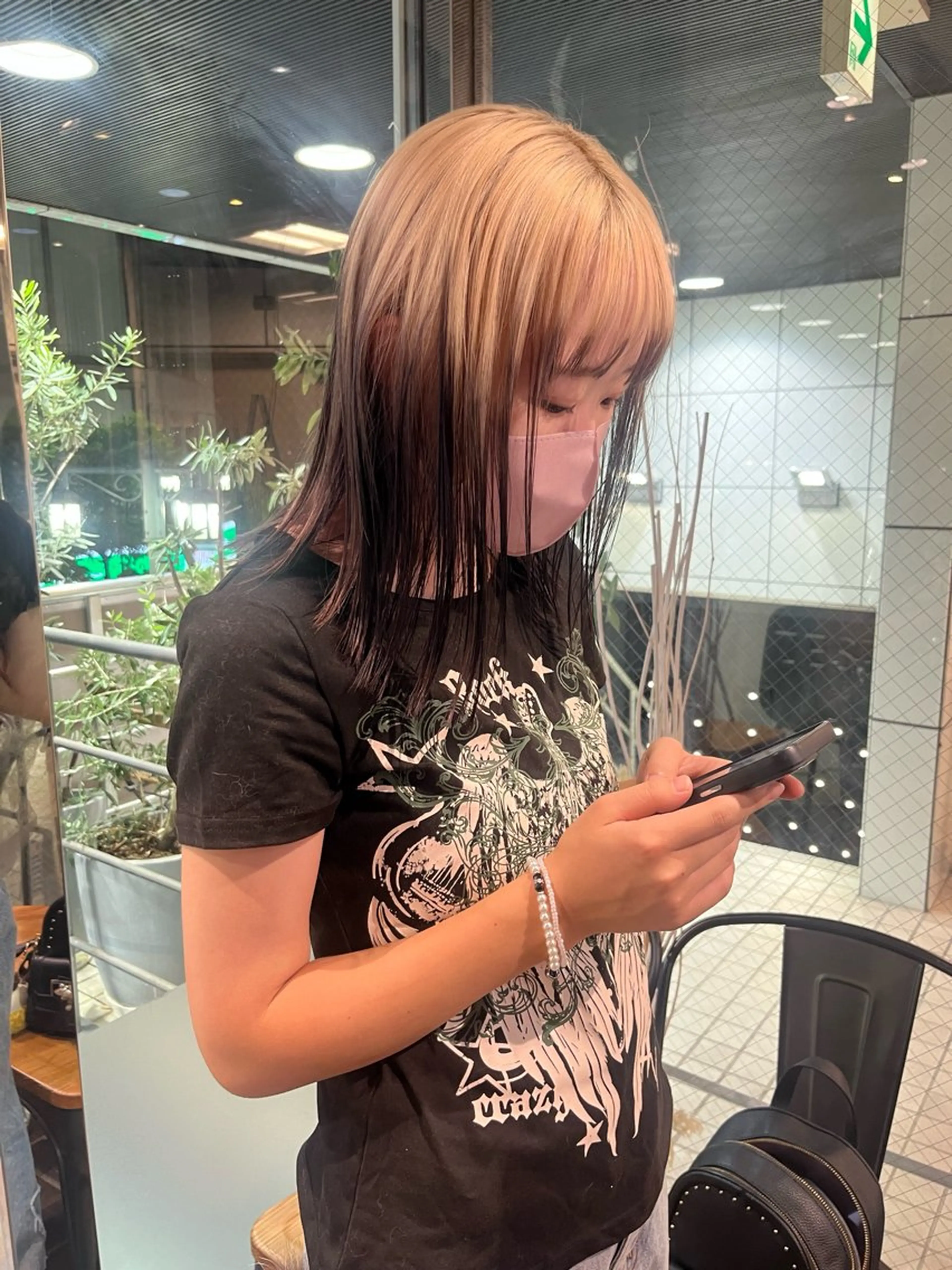 ミディアム カラー 💖デザインカラー/ タダ ハナカ💖のヘアスタイル