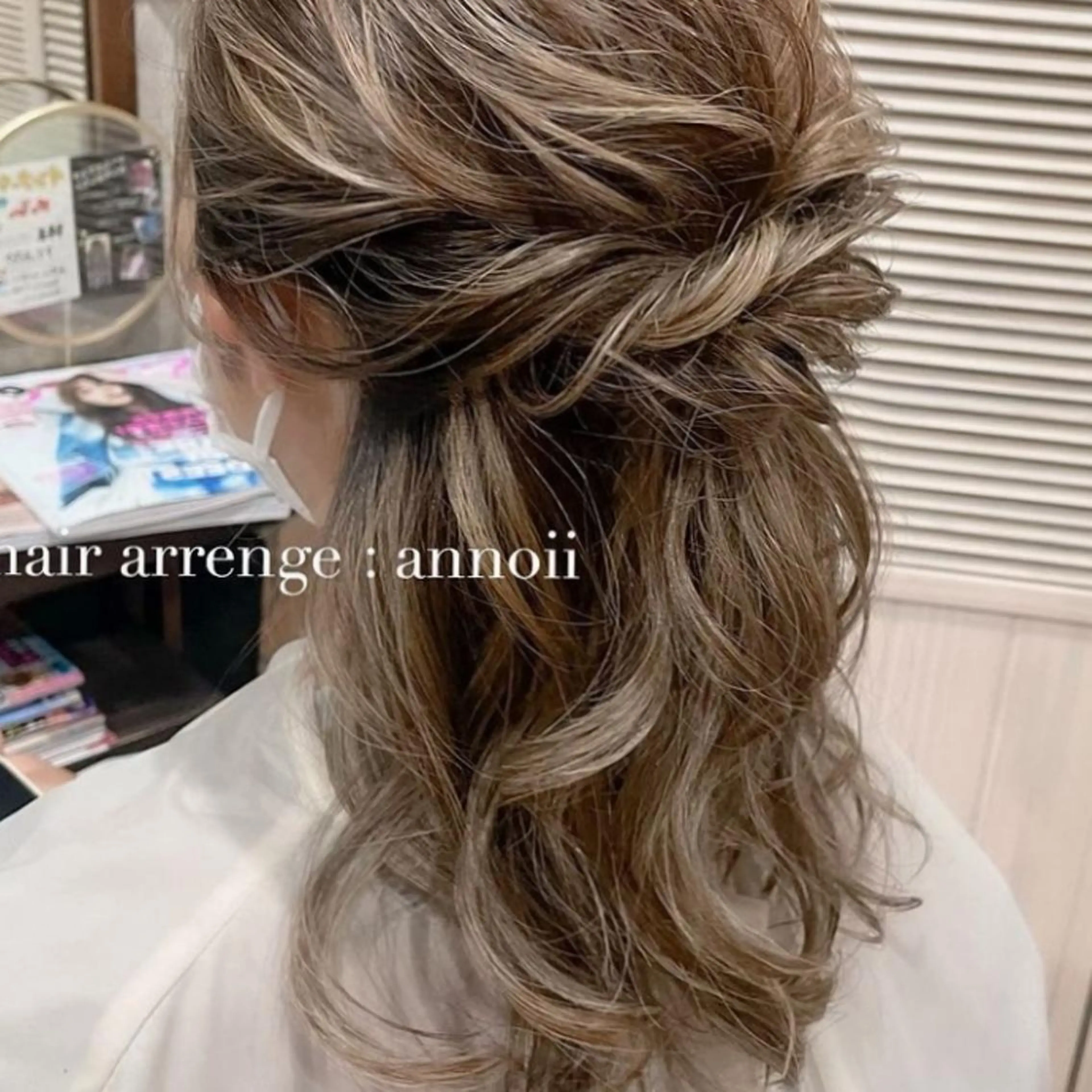 ヘアアレンジ カラー ヘアセット annoii _pomのヘアスタイル