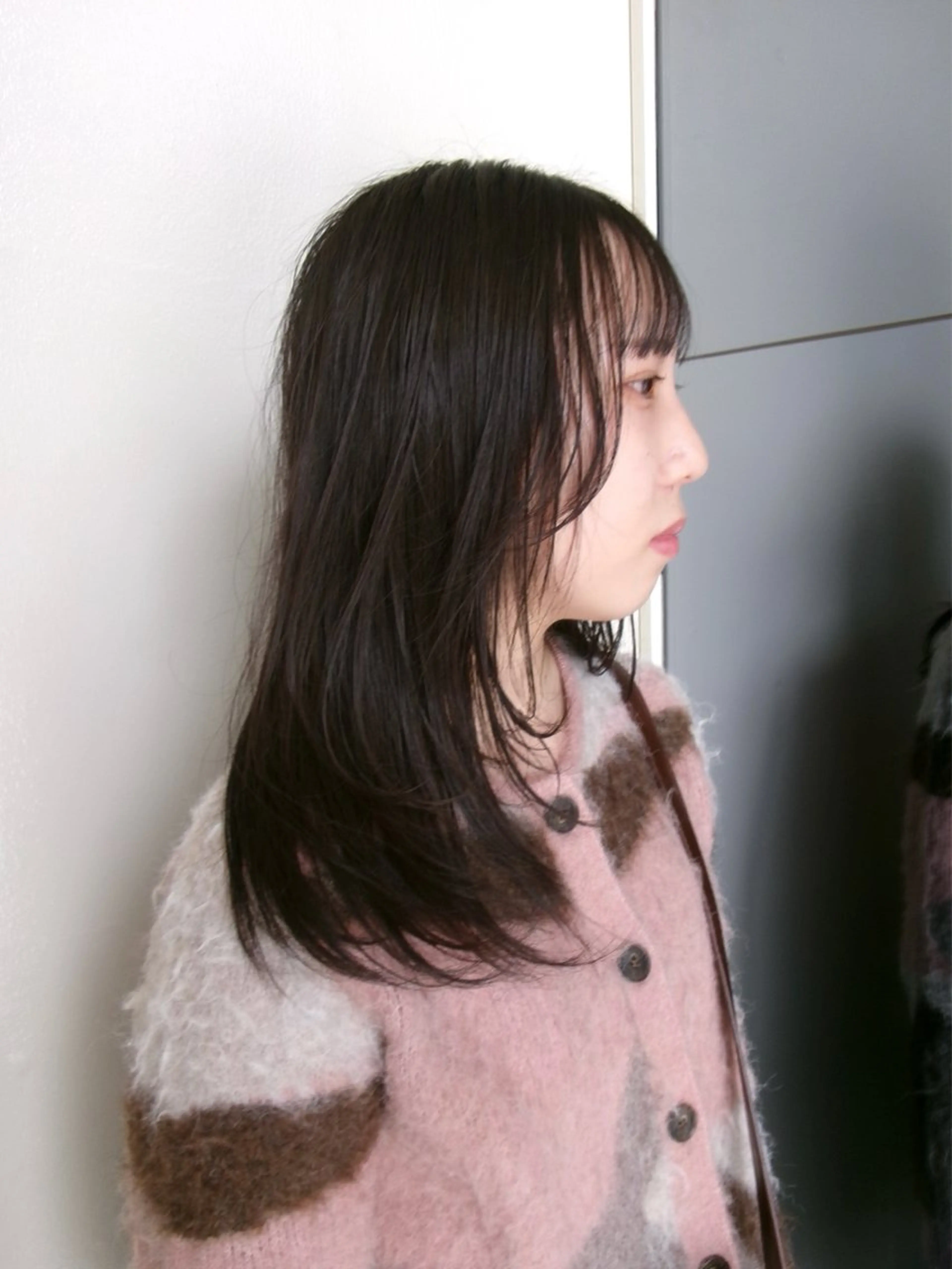 ミディアム カット ヘアカラー レイヤー/ボブ/ 透明感カラー/ニワのヘアスタイル