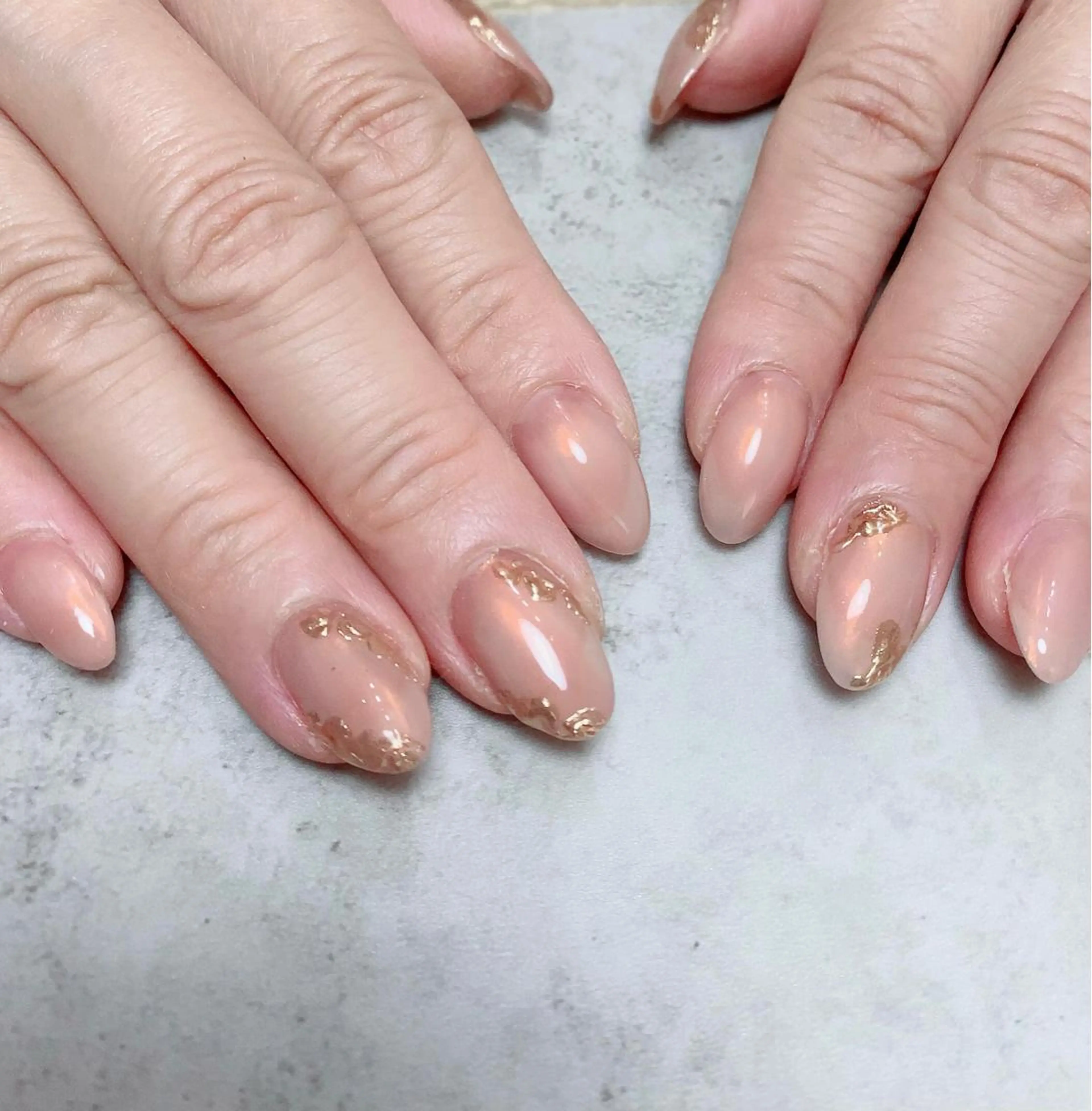 セミロング ハンドネイル cattleya nailのネイルデザイン