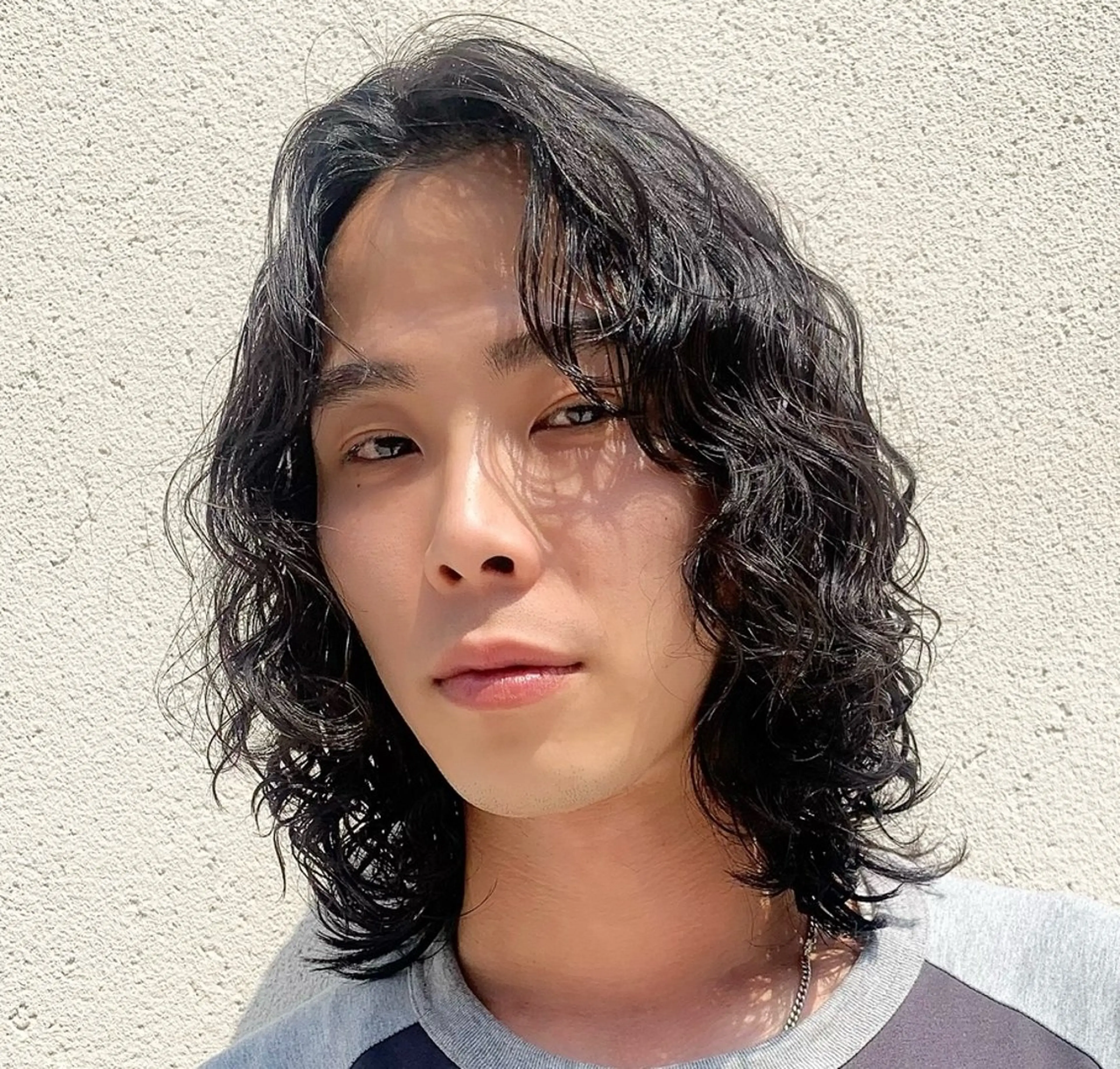 ロング パーマ ヘアアレンジ メンズ カット パーマ fifth 石川 凪のヘアスタイル