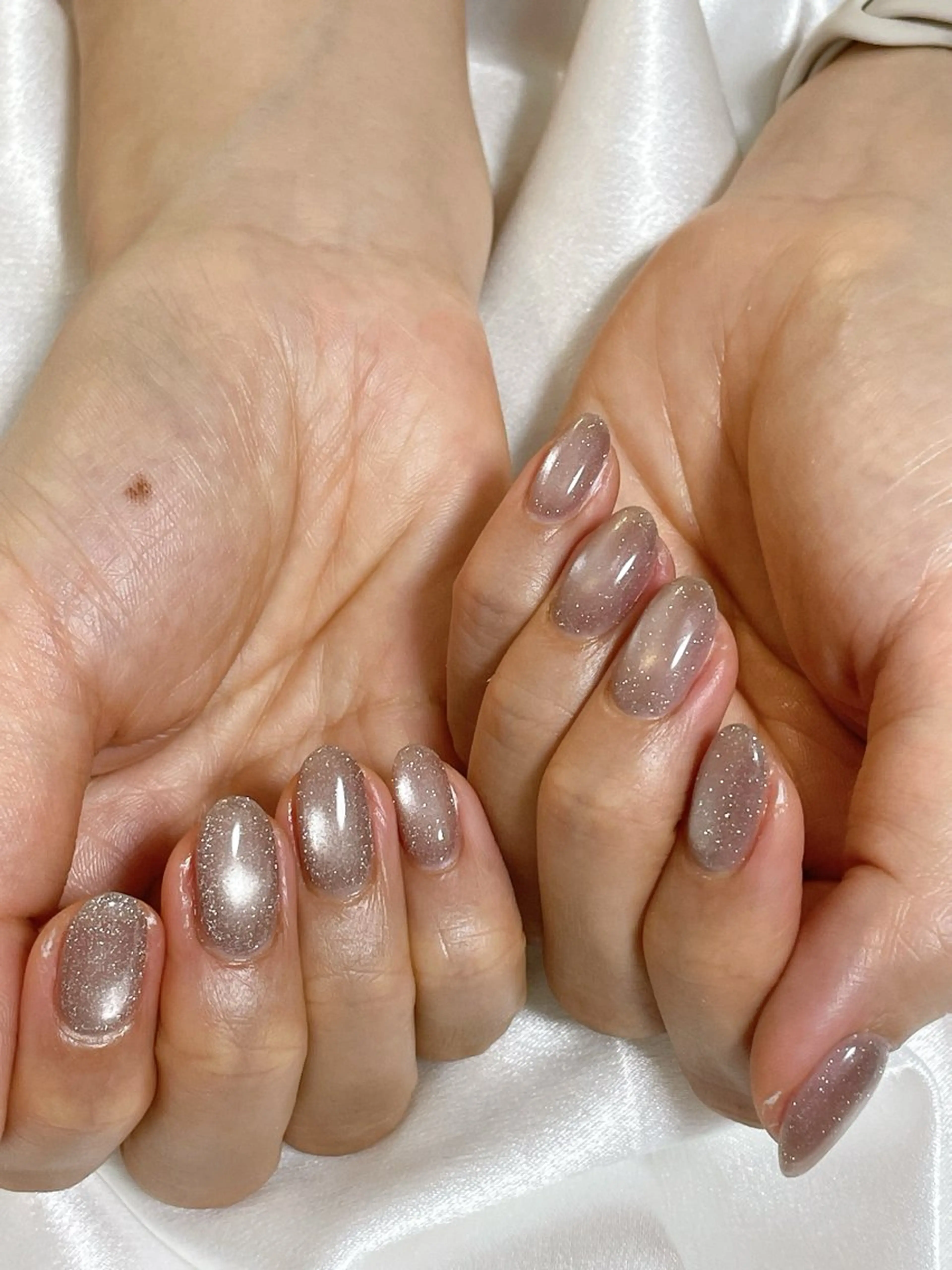 ネイル オーロラネイル 桜ネイル フラワーネイル フットネイル フレンチネイル ハンドネイル mogunail &blowのネイルデザイン