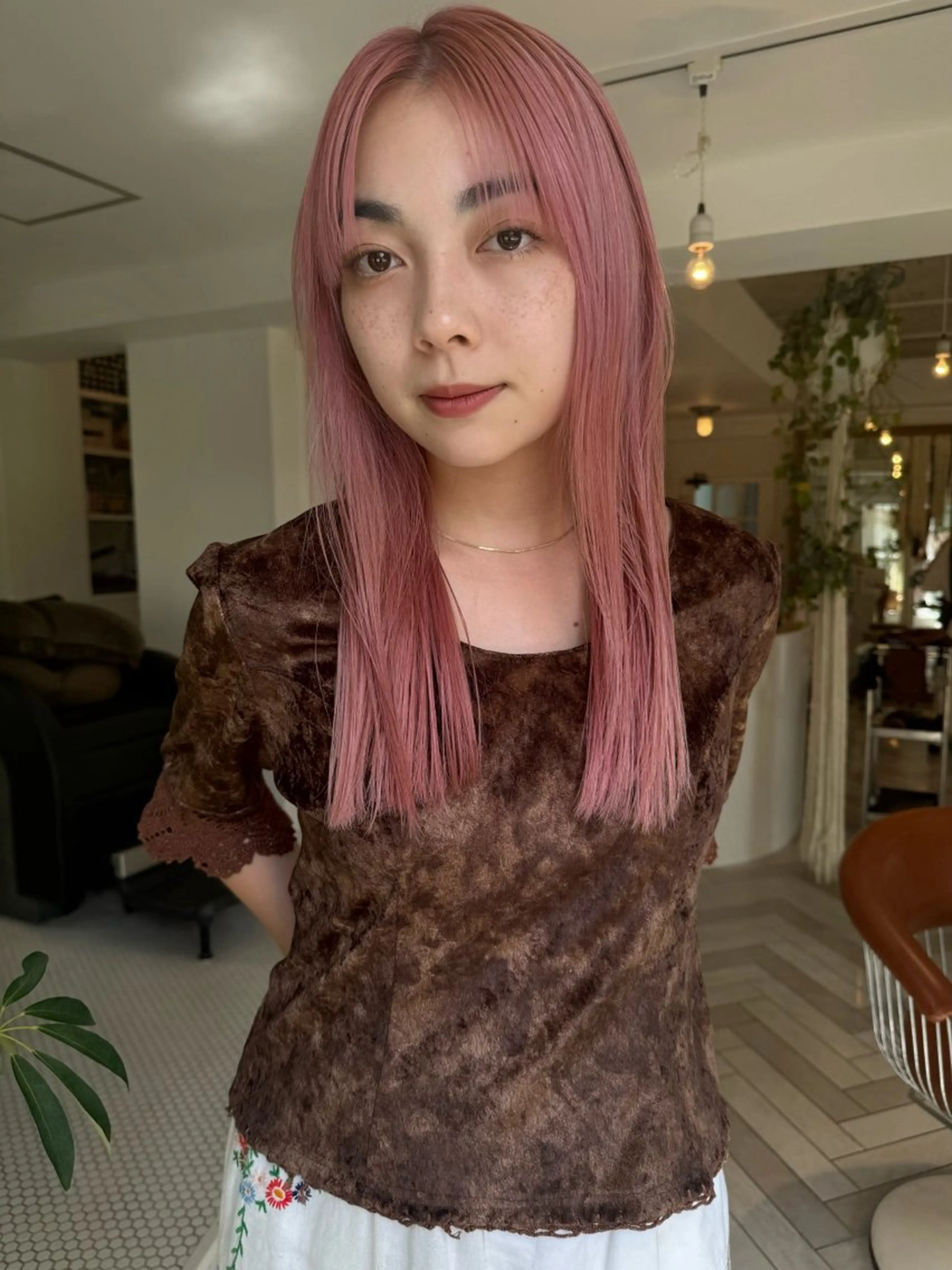 カラー ヘアカラー ブリーチカラー🎀 韓国風/寺門美優のヘアスタイル