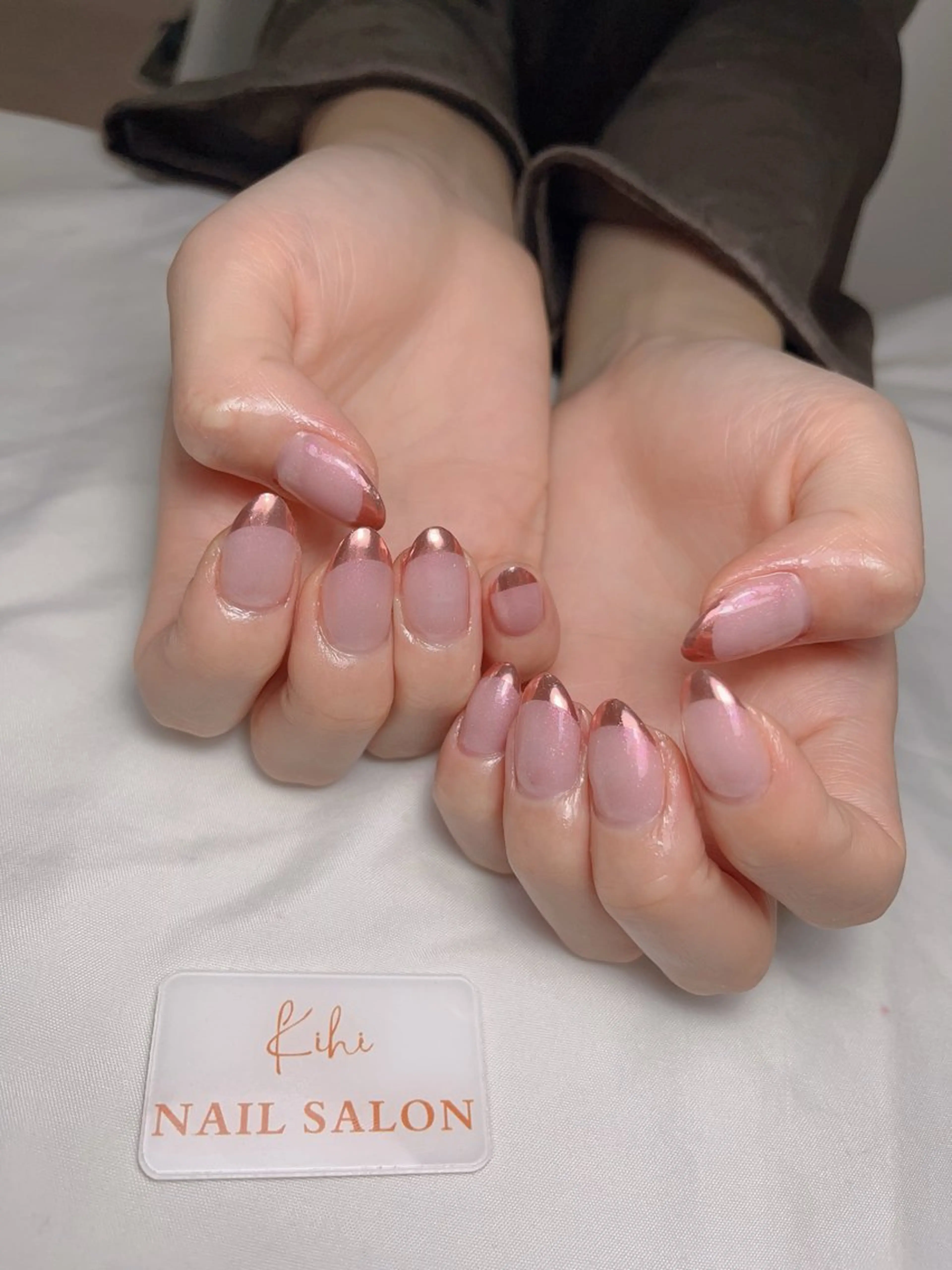 ネイル アートネイル フレンチネイル ジェルネイル グラデーション 韓国ネイル ハンドネイル ハンドケア さくら💮💮 【オフ無料】のネイルデザイン