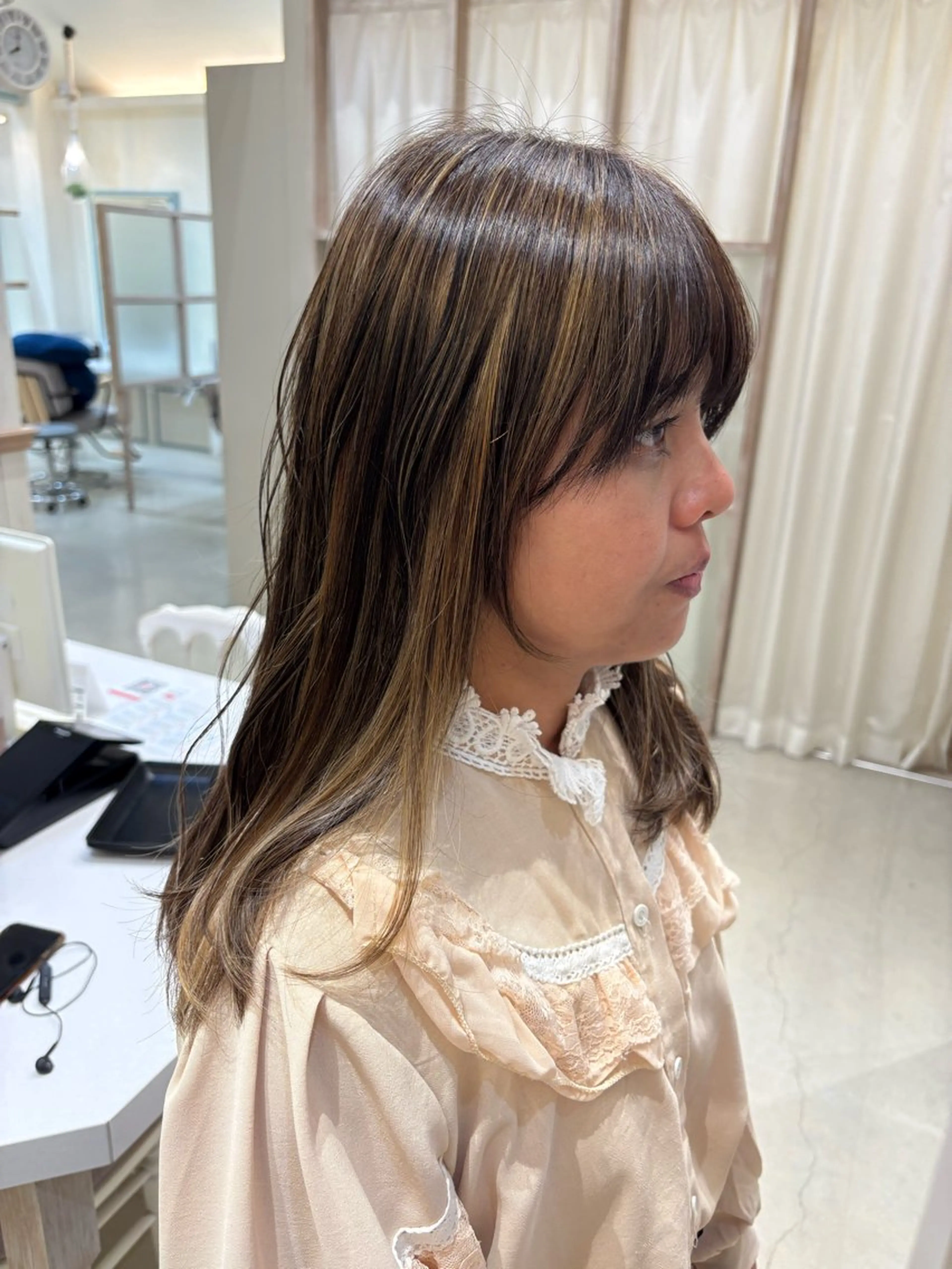 セミロング つちだ ゆうひ / 暗髪カラー⟡.·のヘアスタイル