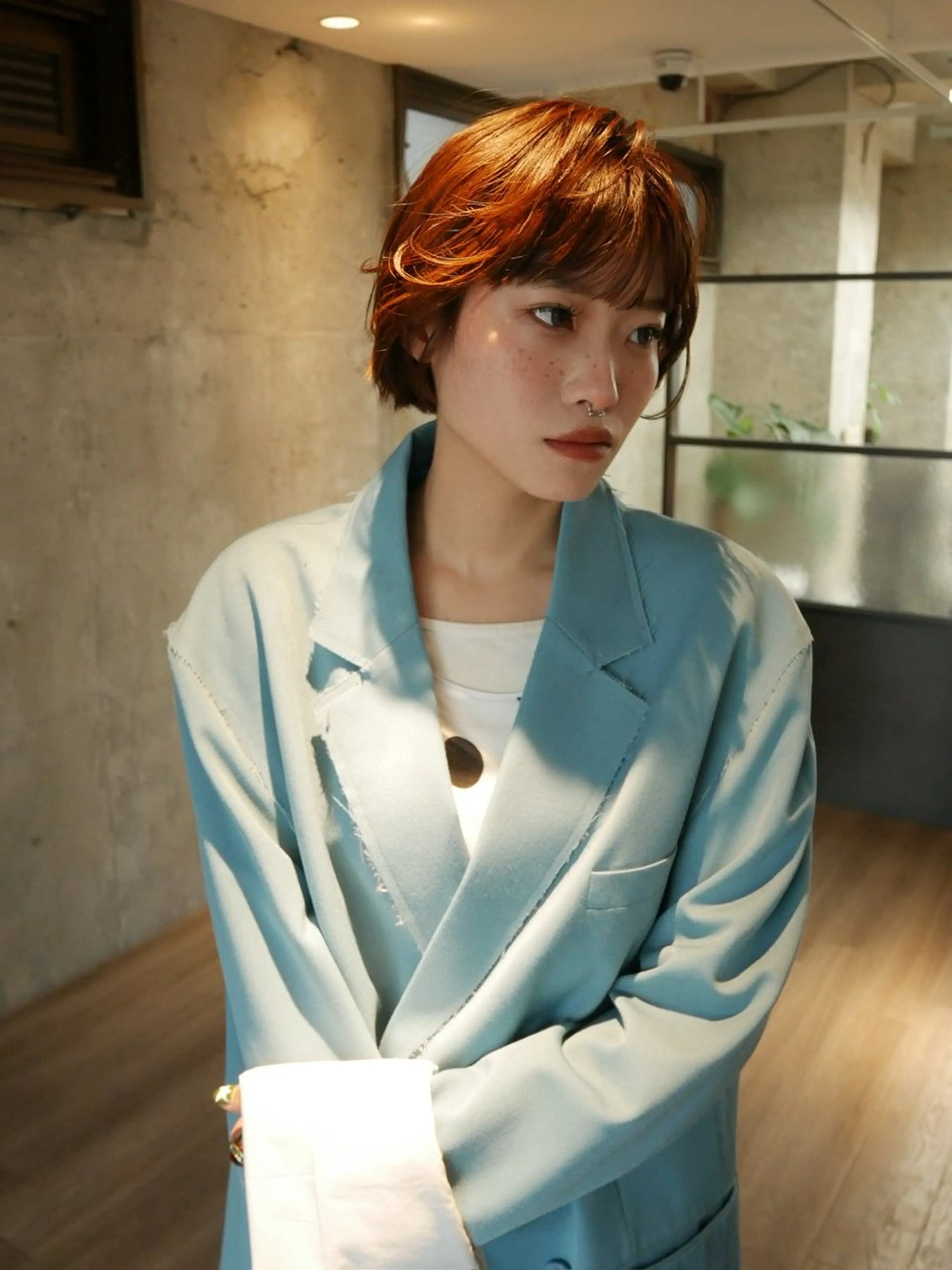 ショート カット 森田遥奈/透明感カラ ー/似合わせカットのヘアスタイル