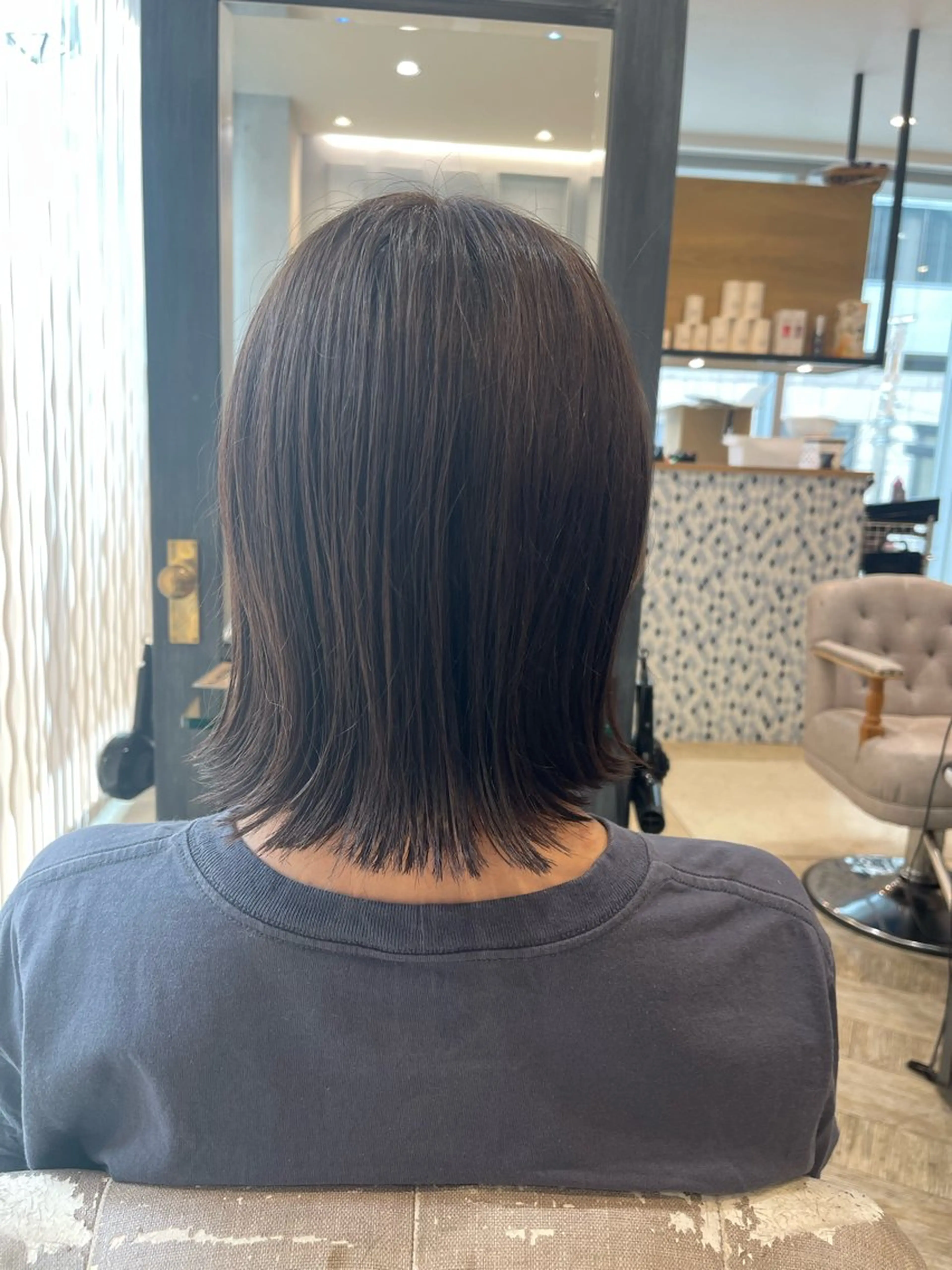 ミディアム カット ヘアカラー トリートメント ショート/ボブ アンドウ☺︎のヘアスタイル