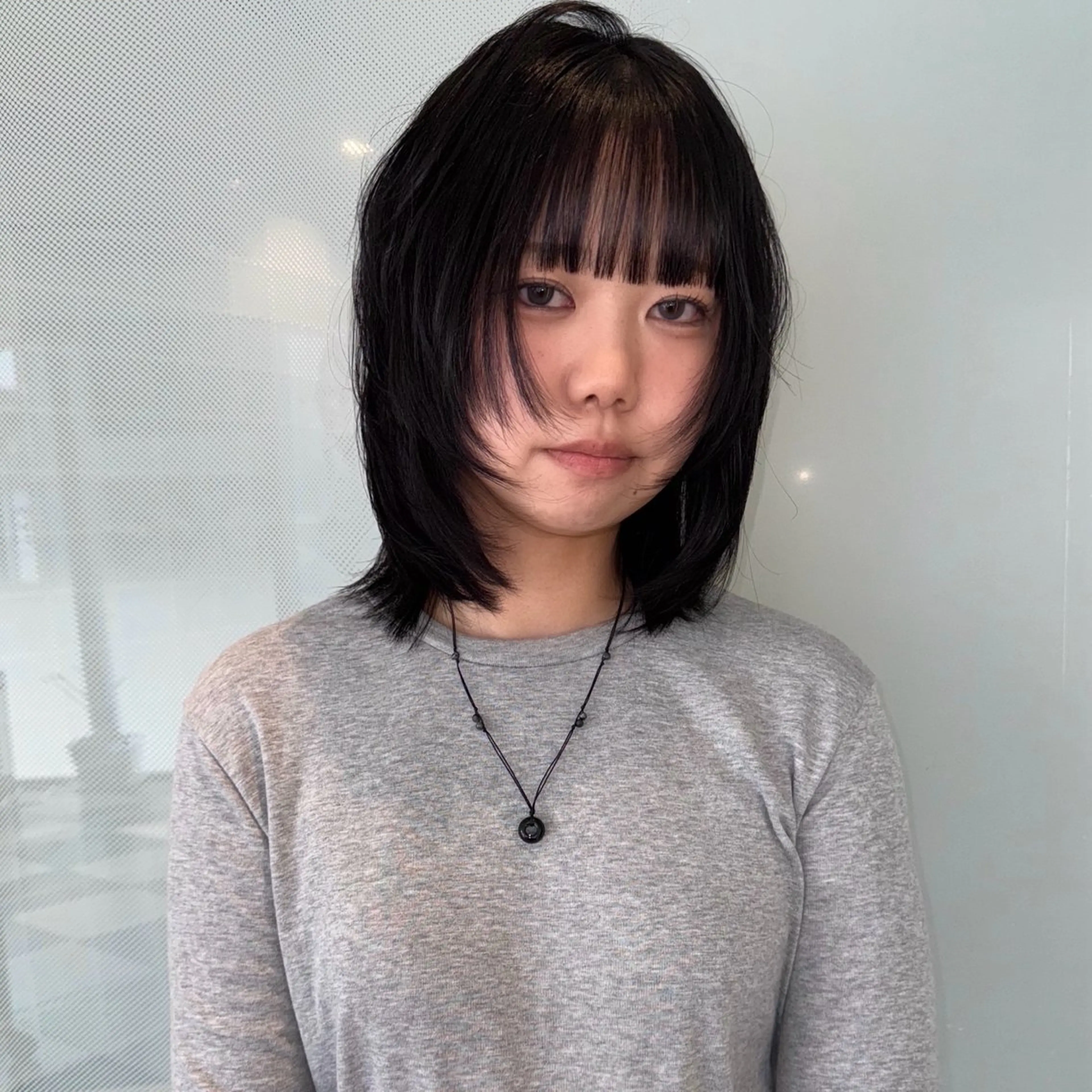 ミディアム anna 韓国レイヤ ー/ ハッシュカットのヘアスタイル