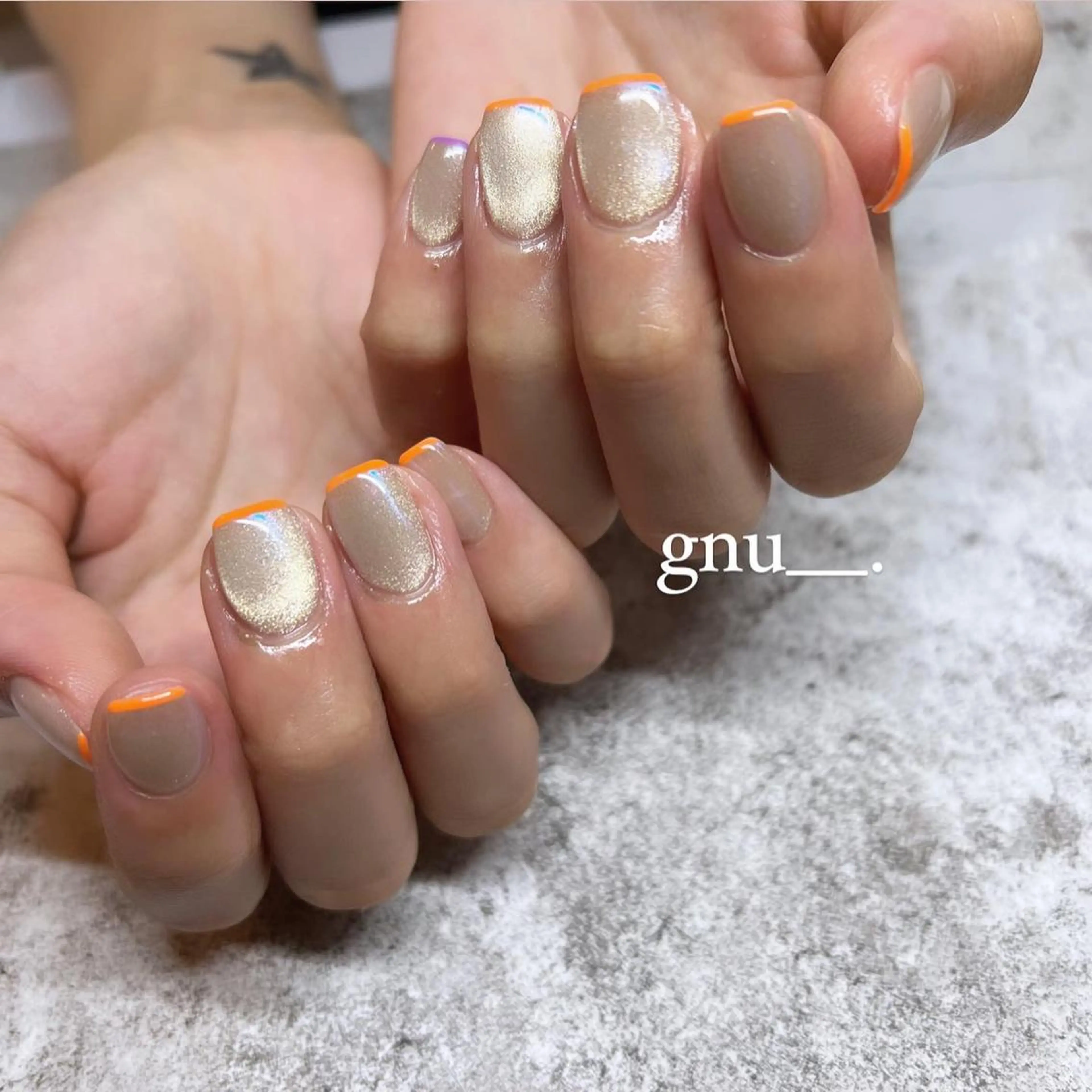 ネイル マグネットネイル ハンドネイル gnu__. nailのネイルデザイン