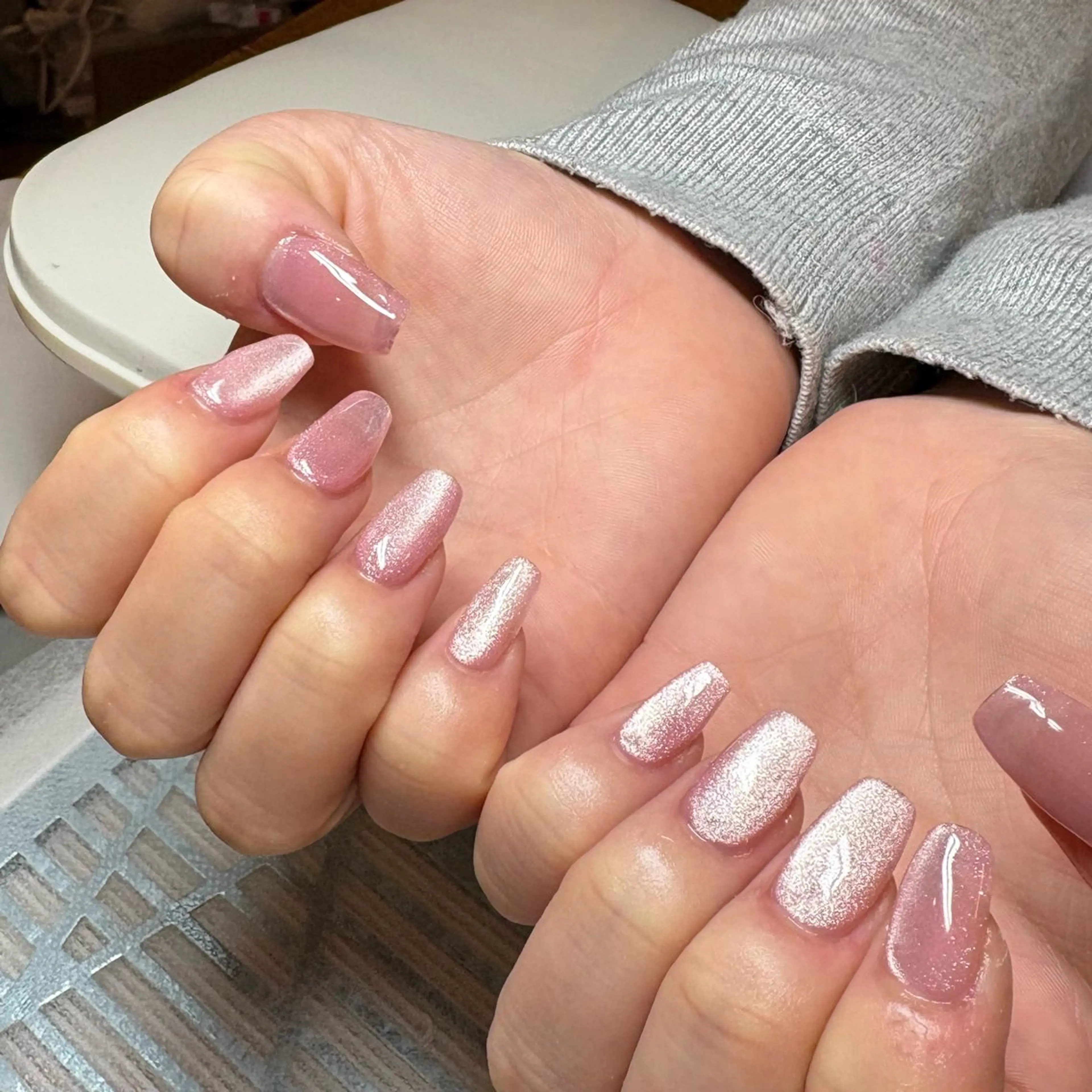 ネイル マグネットネイル マグネットワンカラー ワンカラーネイル ハンドネイル Lily Nailのネイルデザイン