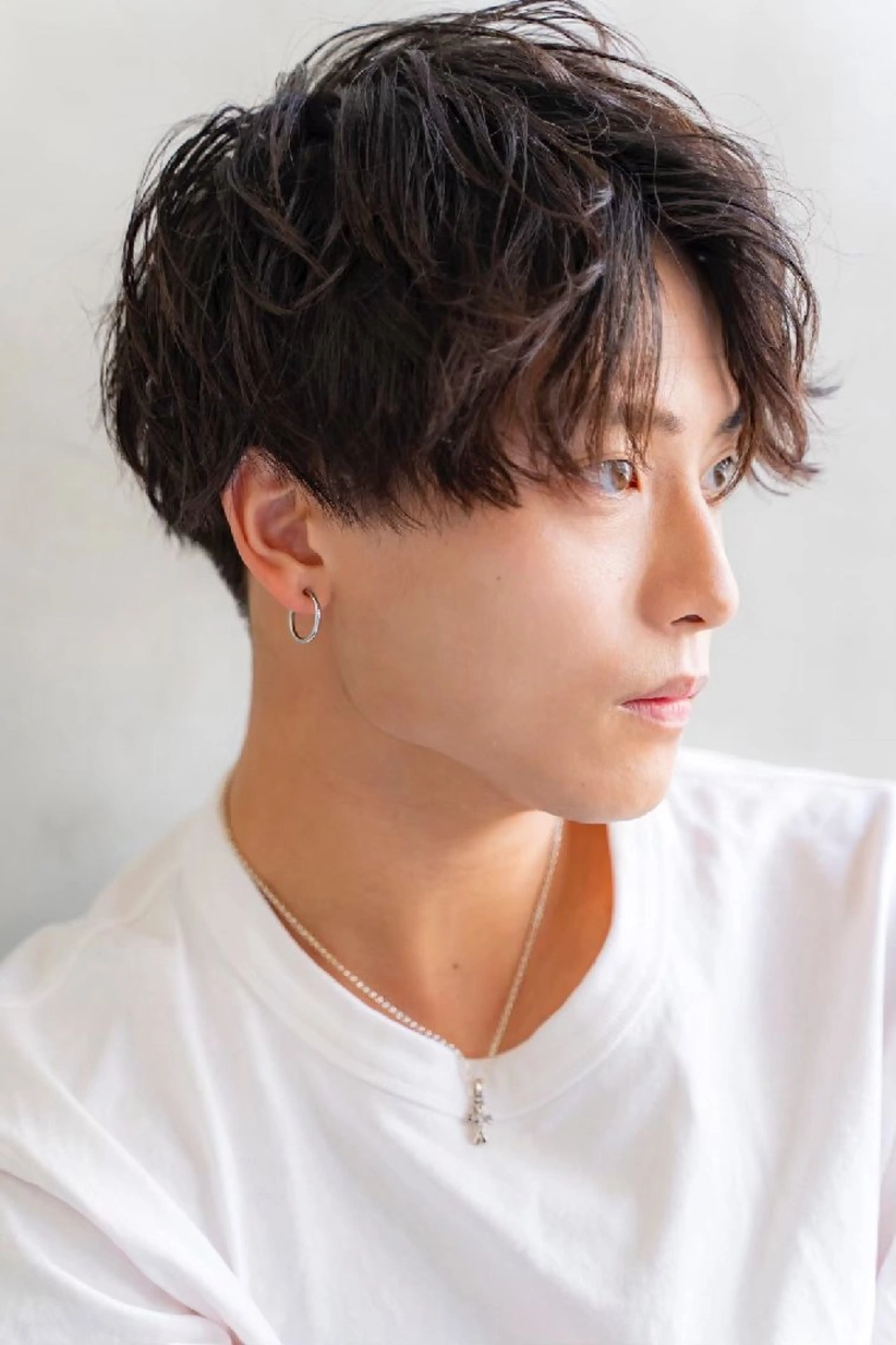 ショート カラー パーマ ヘアアレンジ メンズ カット パーマ トリートメント 【毛流れヘア】 人気No.1/ユウキのヘアスタイル