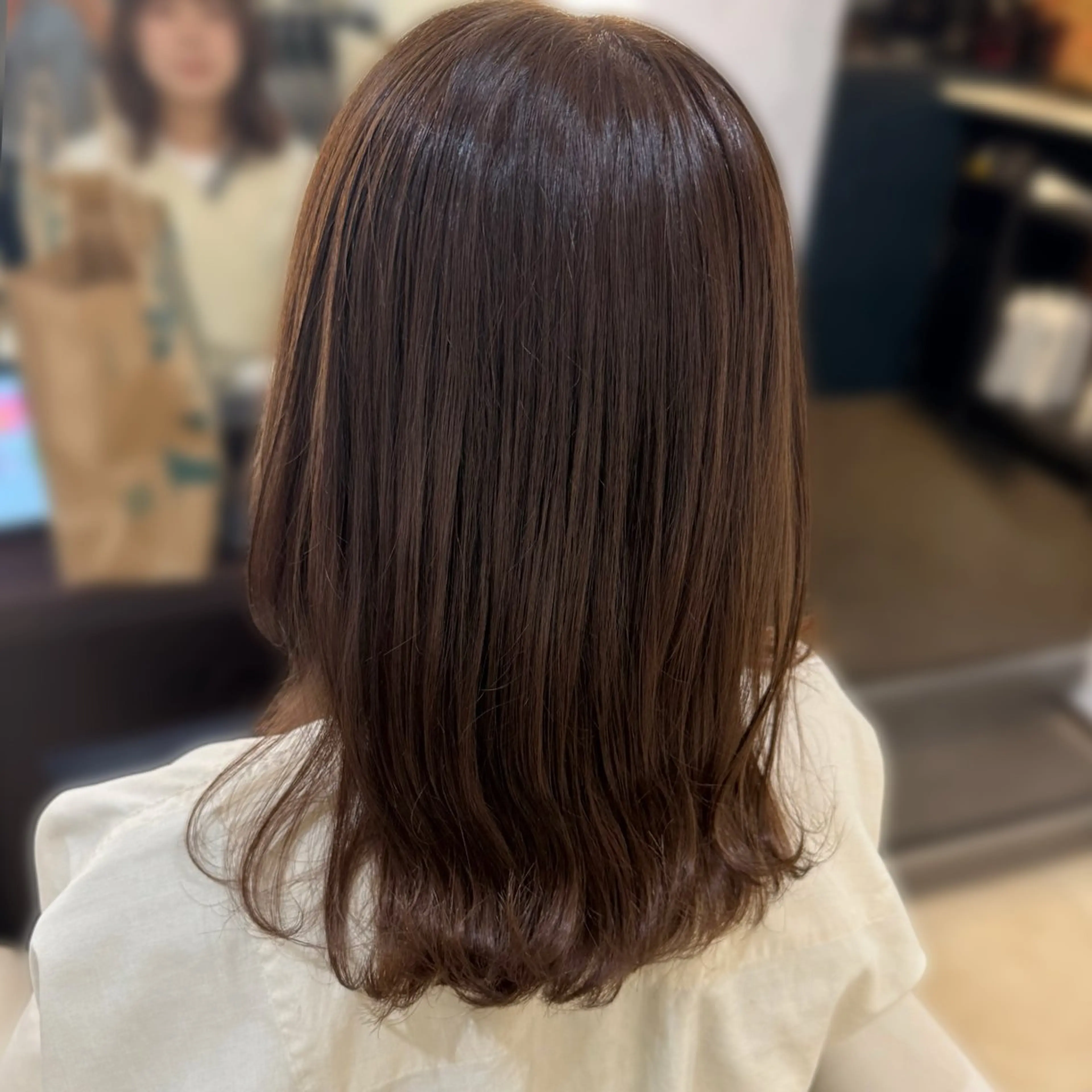 ミディアム カラー ベージュカラー ブラウンカラー 石垣廣乃 /Hironoのヘアスタイル