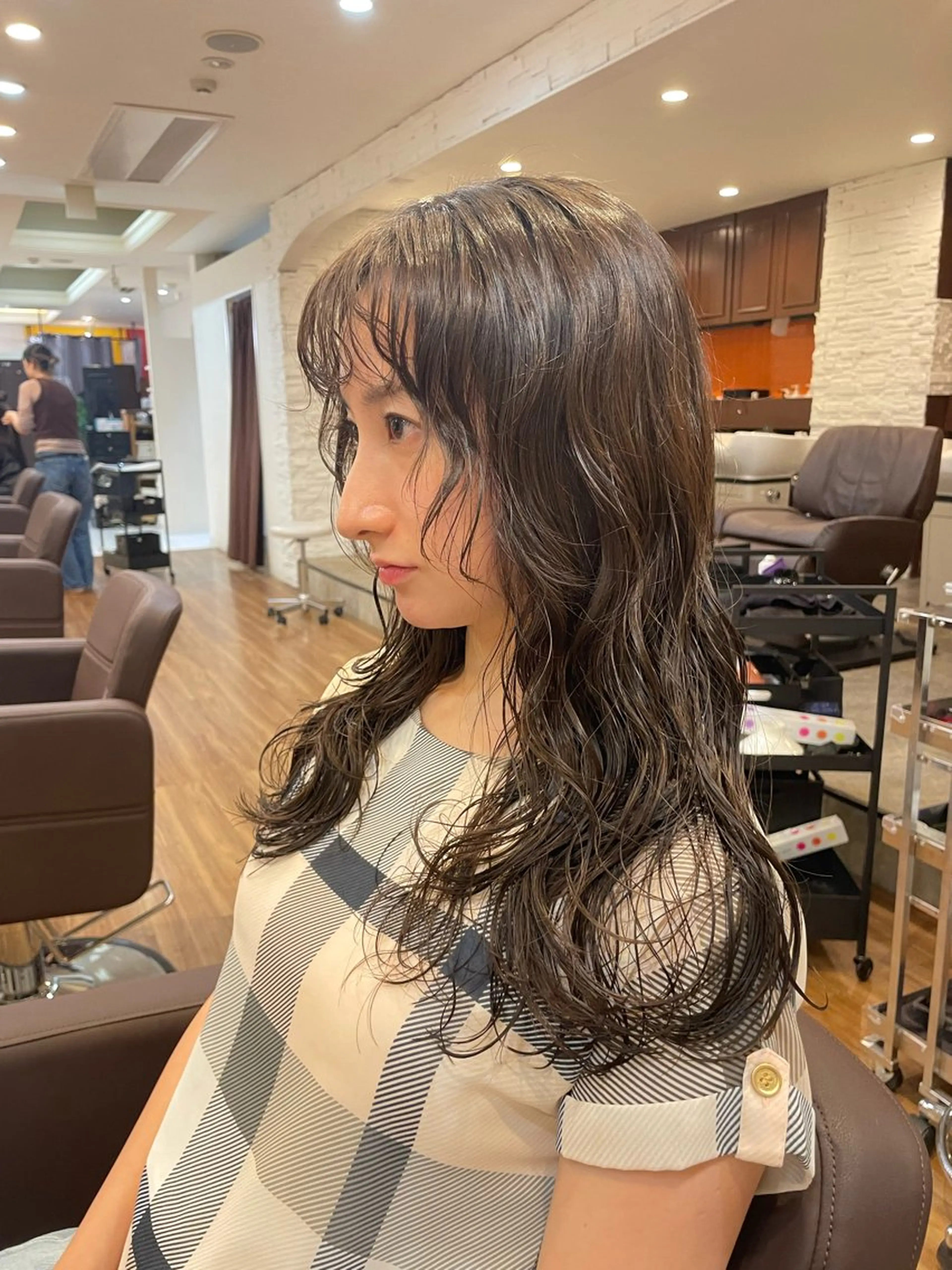ロング パーマ 久我 彩音のヘアスタイル