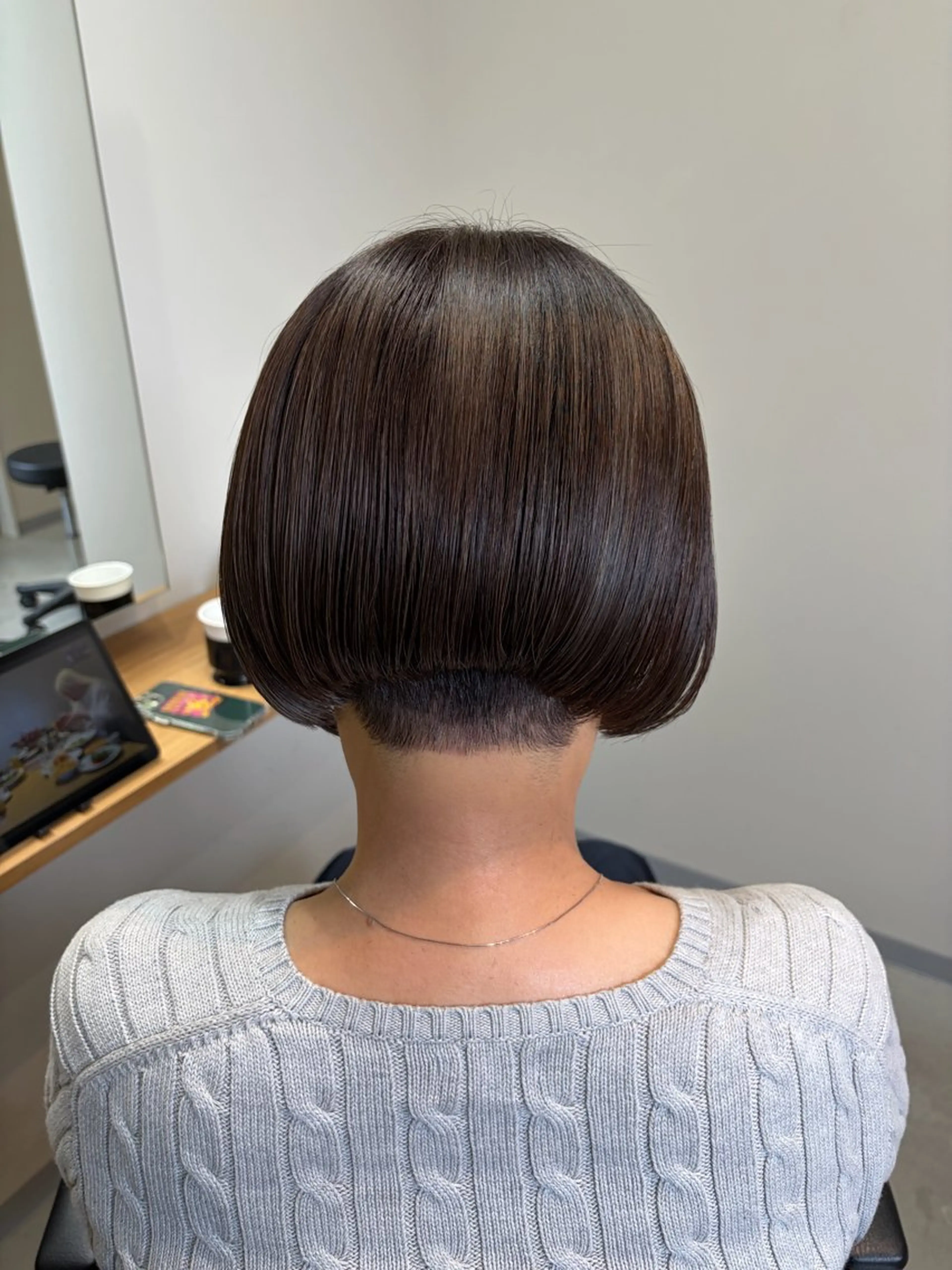 ショート omaフクダ 縮毛矯正/艶髪カラーのヘアスタイル