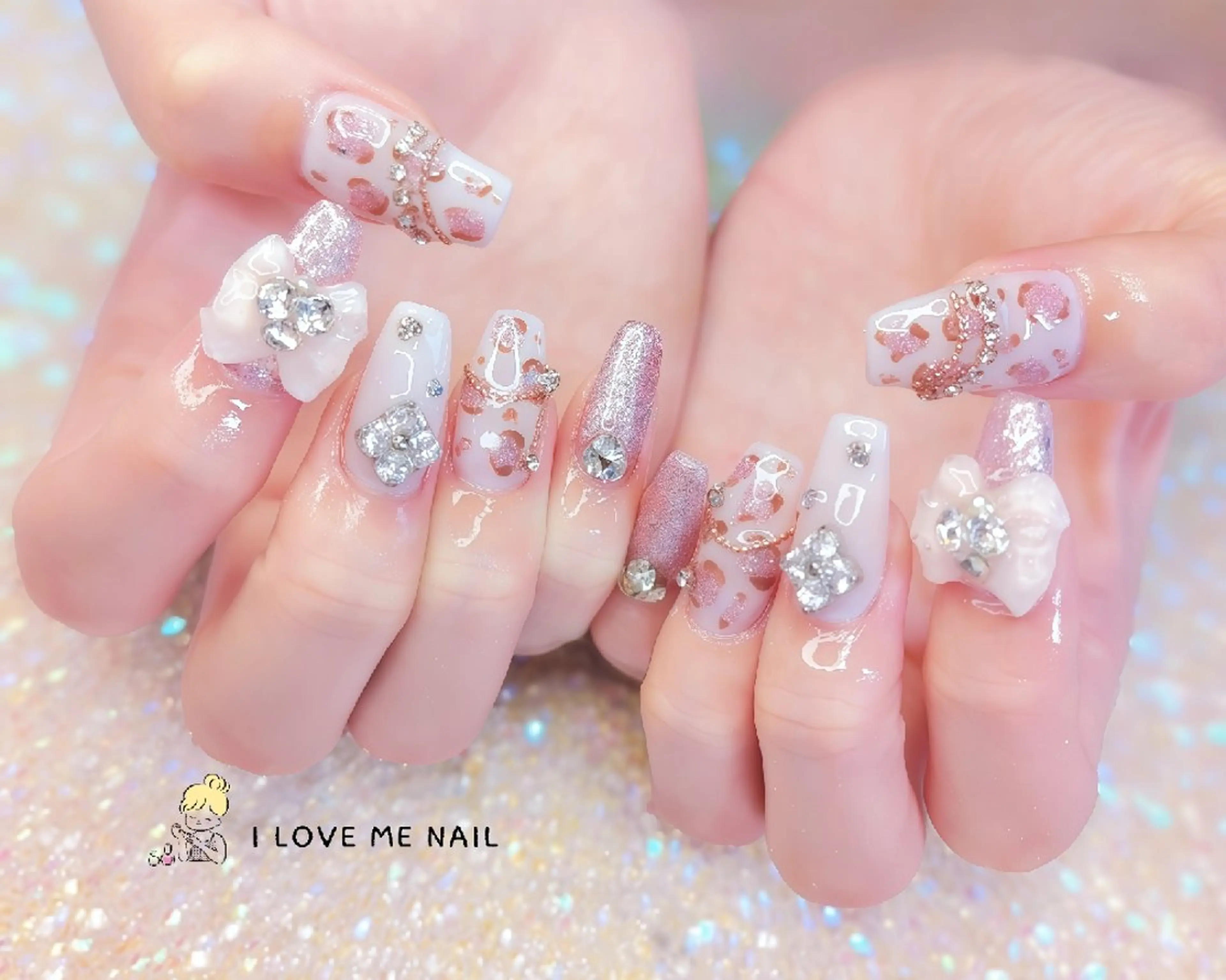 ネイル 長さ出し ハート 韓国ネイル マグネットネイル ニュアンスネイル I LOVE ME NAIL.。.:*♡のネイルデザイン