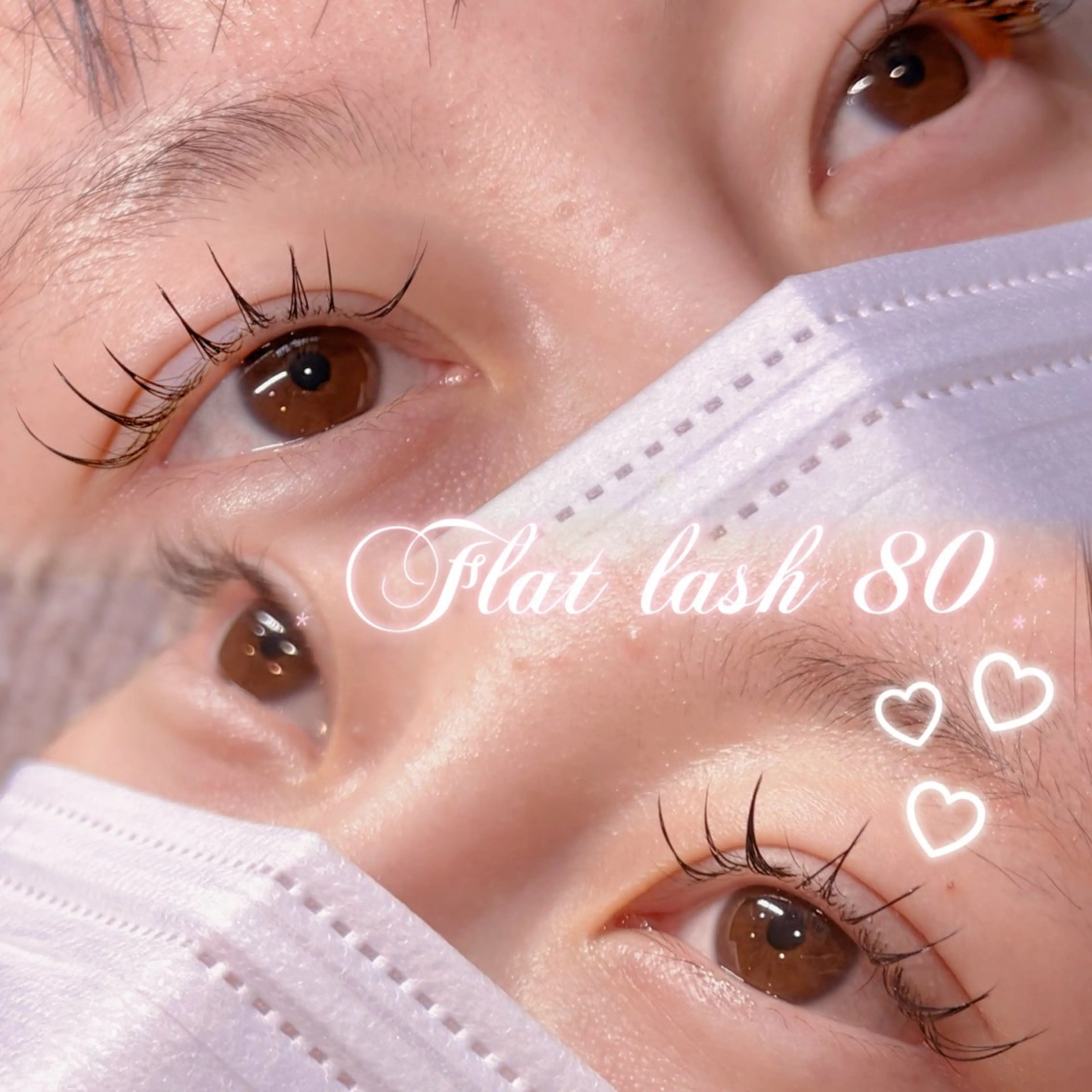 フラットラッシュ80本👀🤍の写真