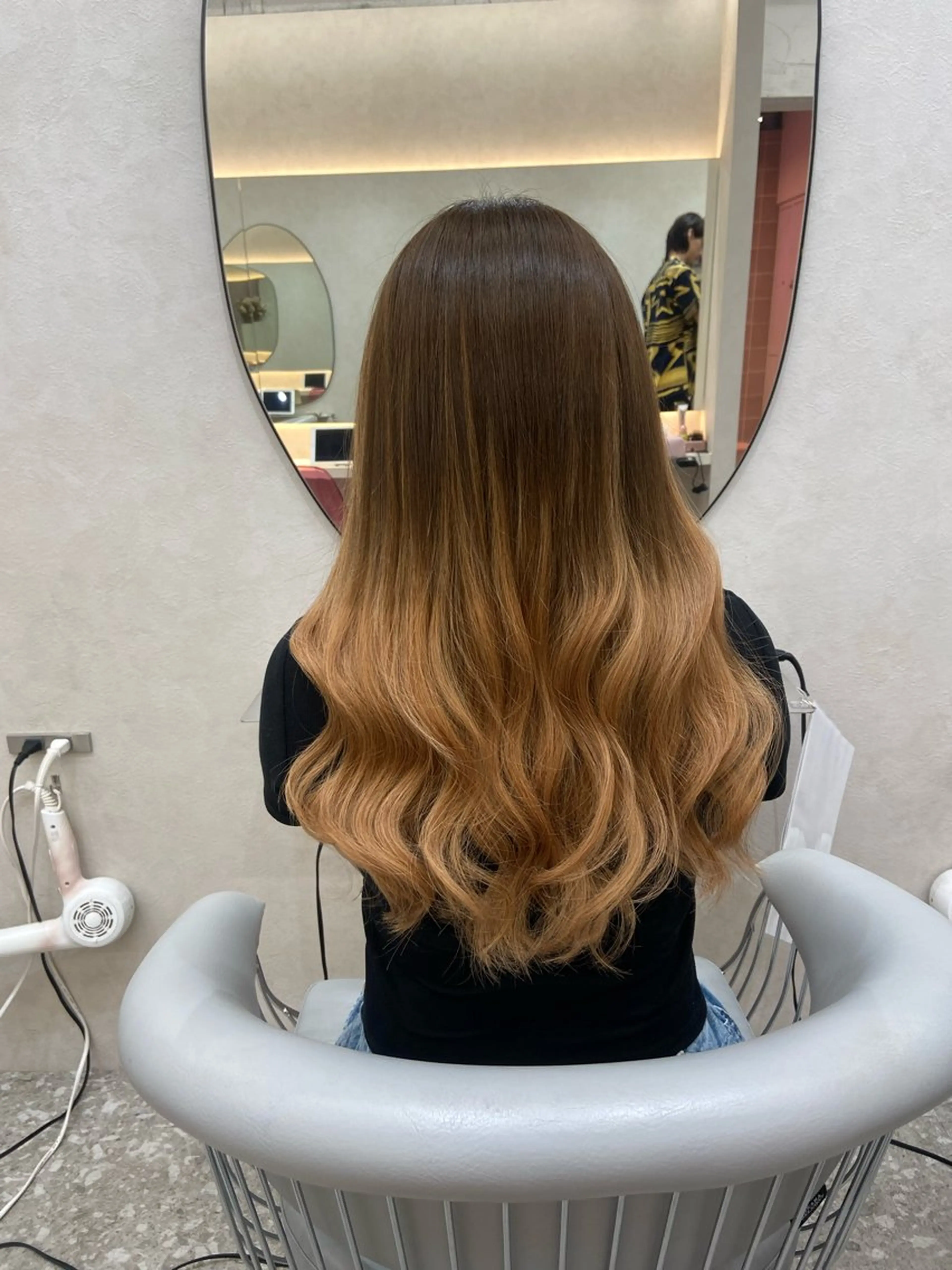 ロング カラー カット ヘアカラー エクステ 新宿/韓国ヘア 中明度カラー/かやのヘアスタイル