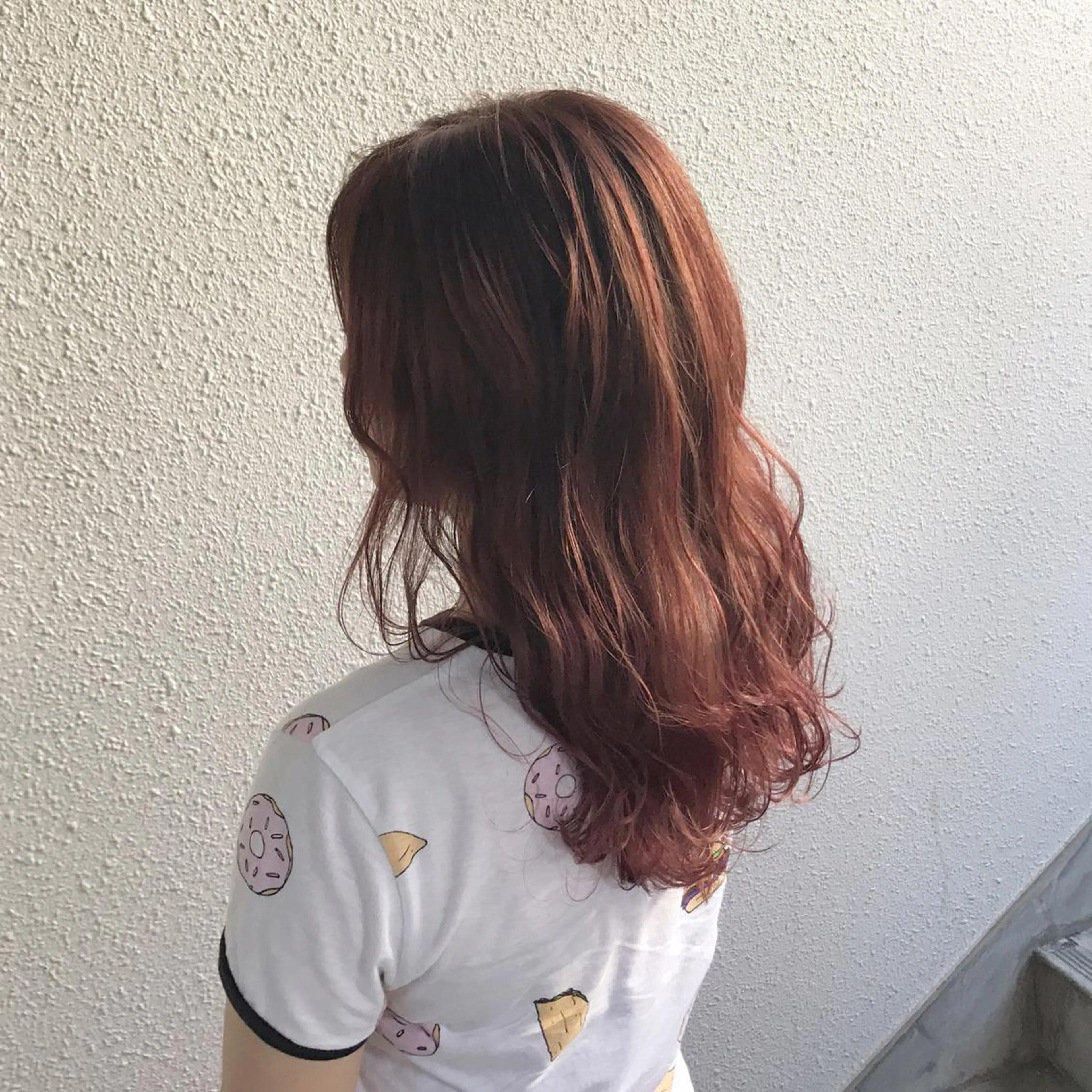 セミロング カラー ピンクカラー インナーカラー/天神 ブリーチ/吉田のヘアスタイル